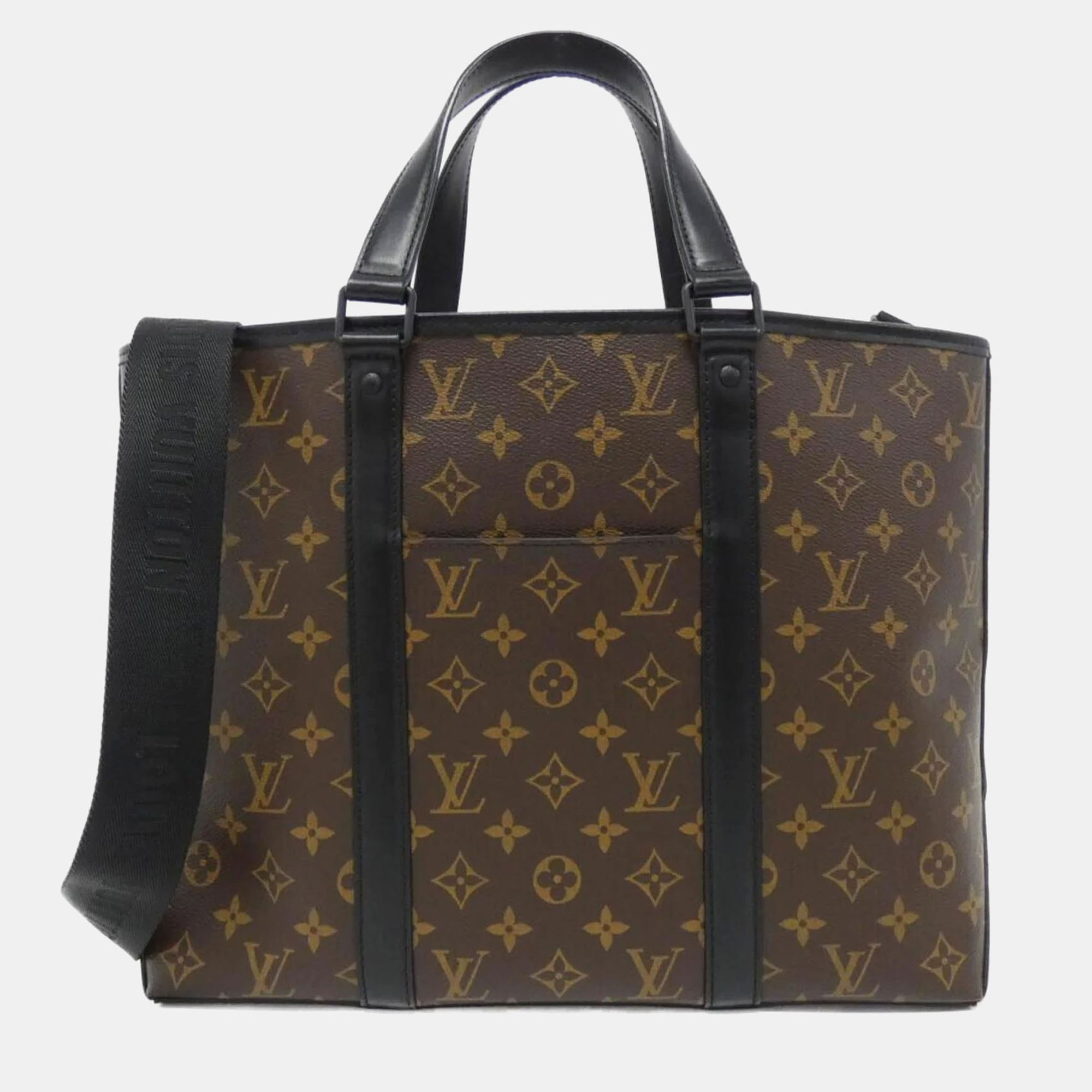

Louis Vuitton Monogram Macassar Weekend Tote Gm Handbag, Brown