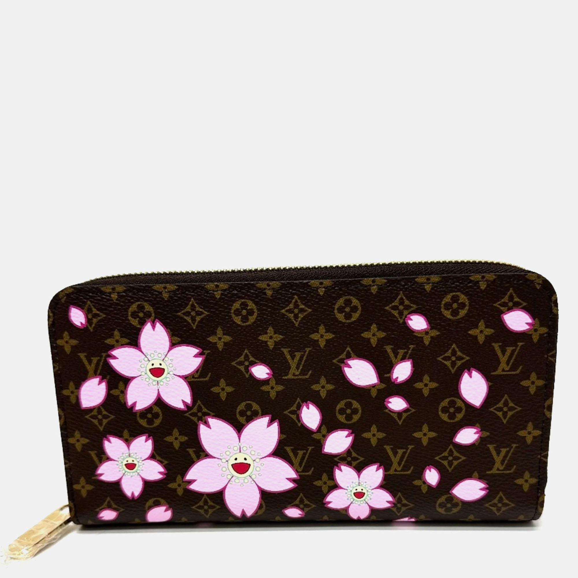 

Louis Vuitton Monogram Lv X Tm Zippy Wallet Cherry Blossom Long Canvas Brown