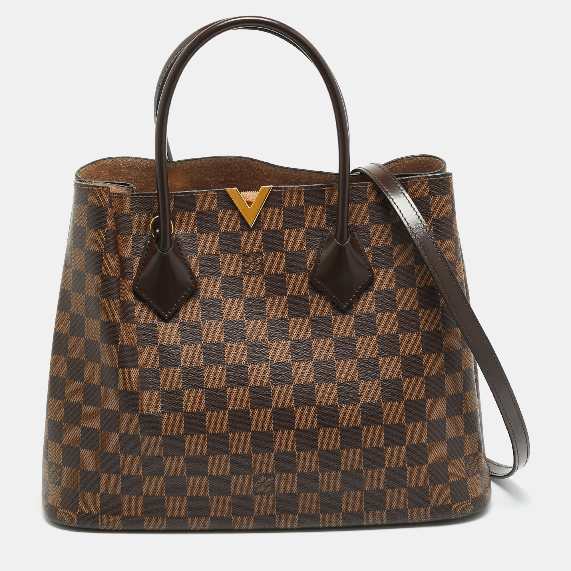 

Louis Vuitton Kensington V Damier Ebene Canvas Bag, Brown
