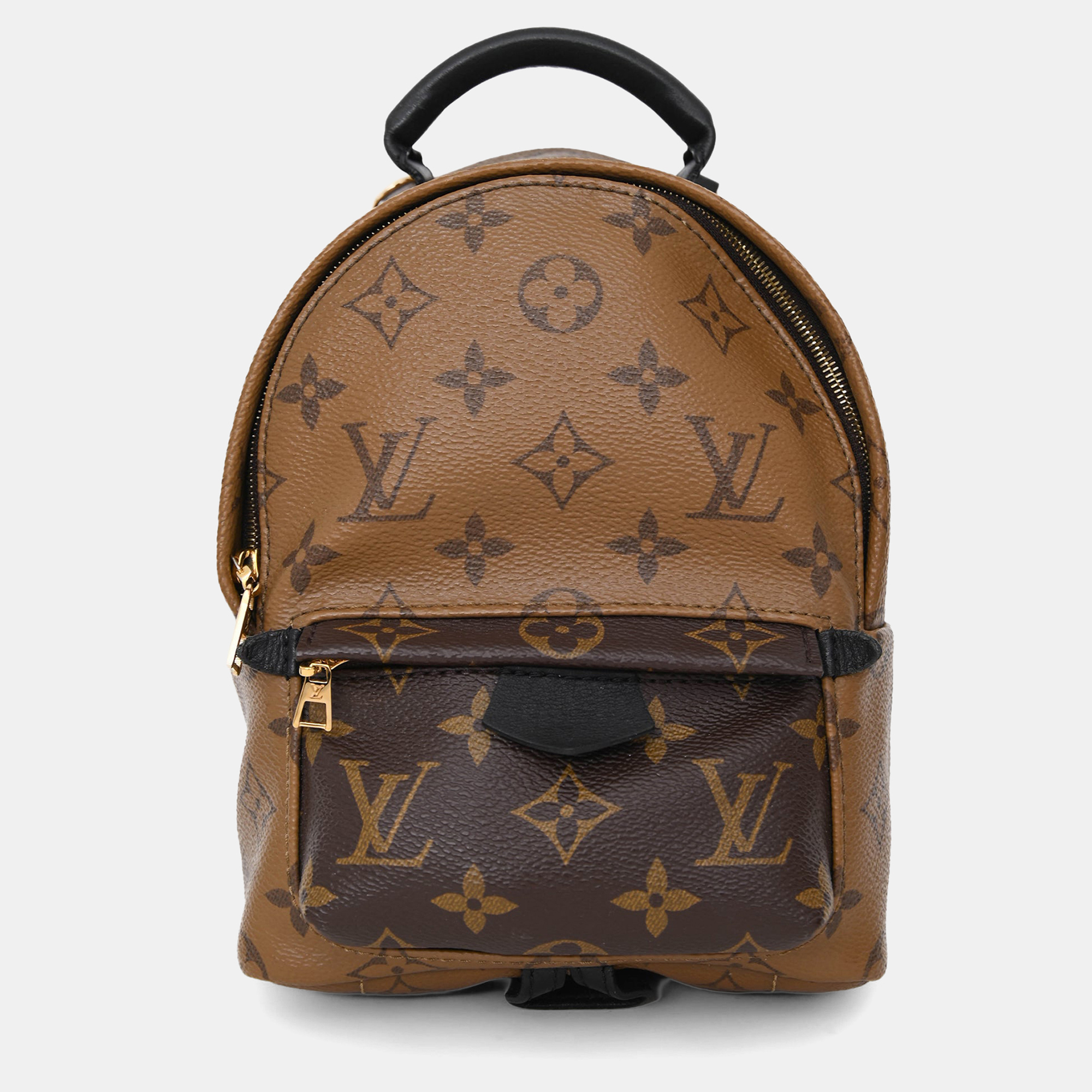 

Louis Vuitton 2017 Reverse Monogram Mini Palm Spring with 2 straps, Brown
