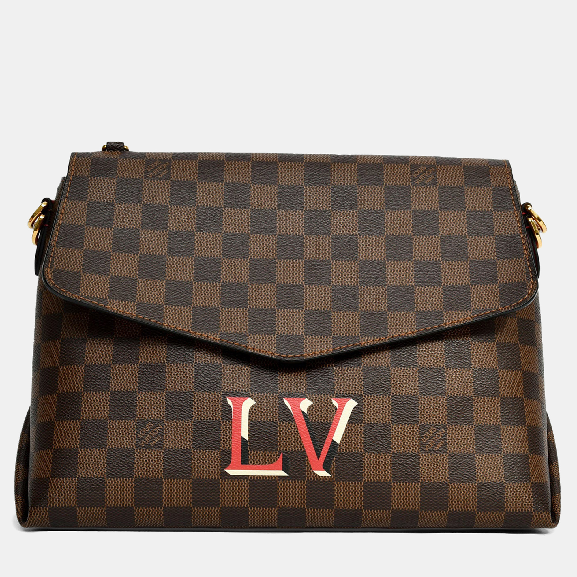 

Louis Vuitton Brown Beaubourg MM Logo Crossbody Bag