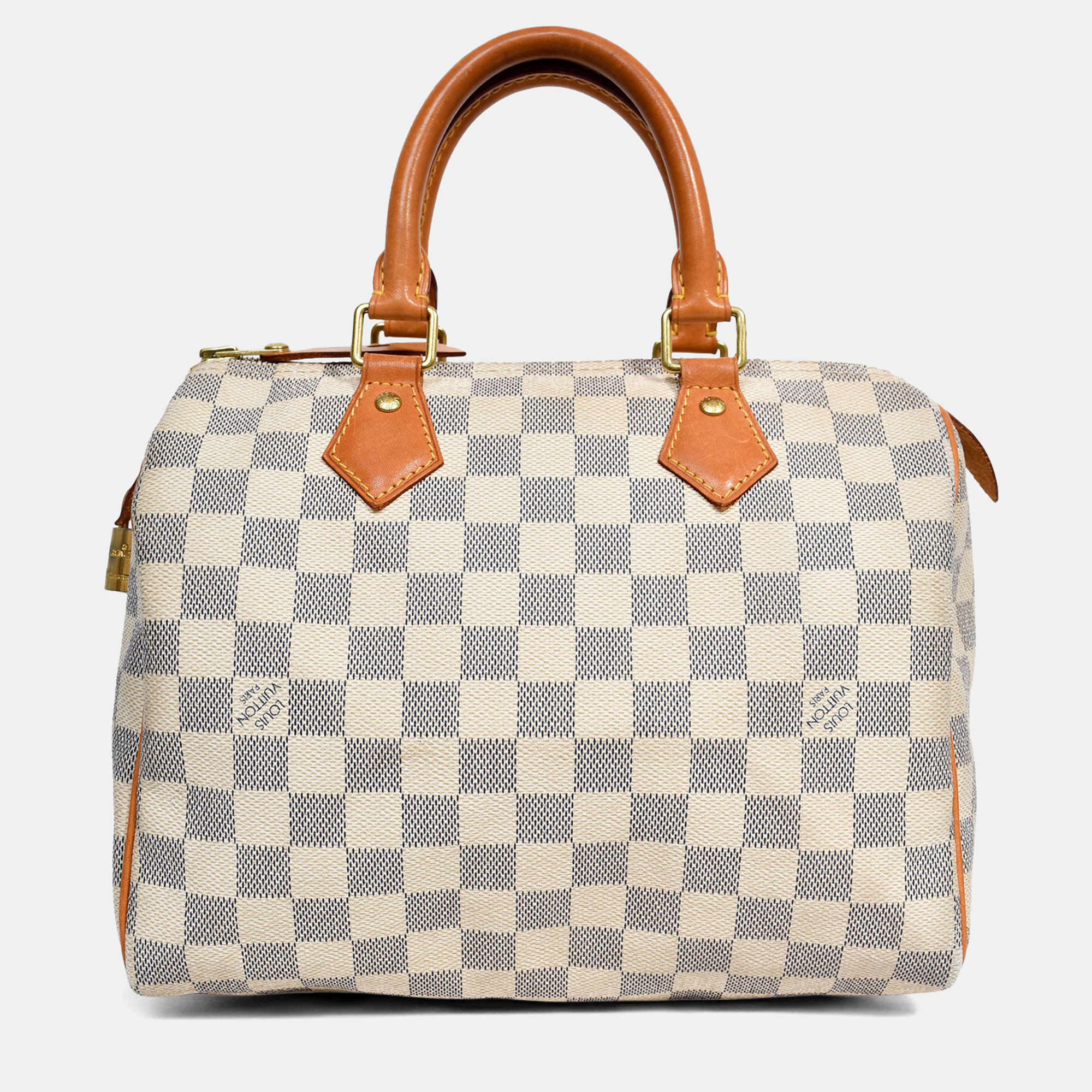 

Louis Vuitton 2014 Damier Azur Speedy 25 Top Handle, White