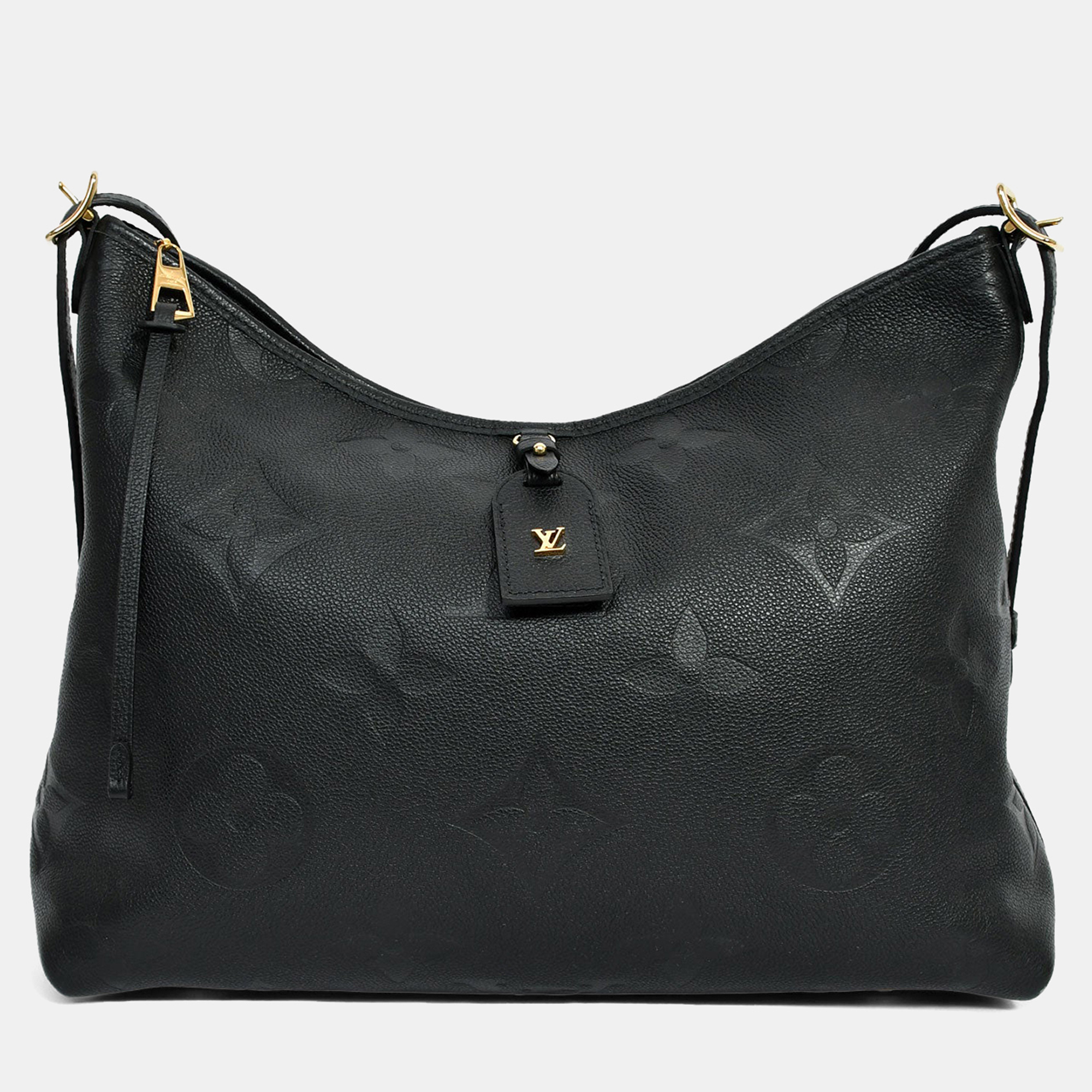 

Louis Vuitton Black Empreinte CarryAll MM Hobo Bag