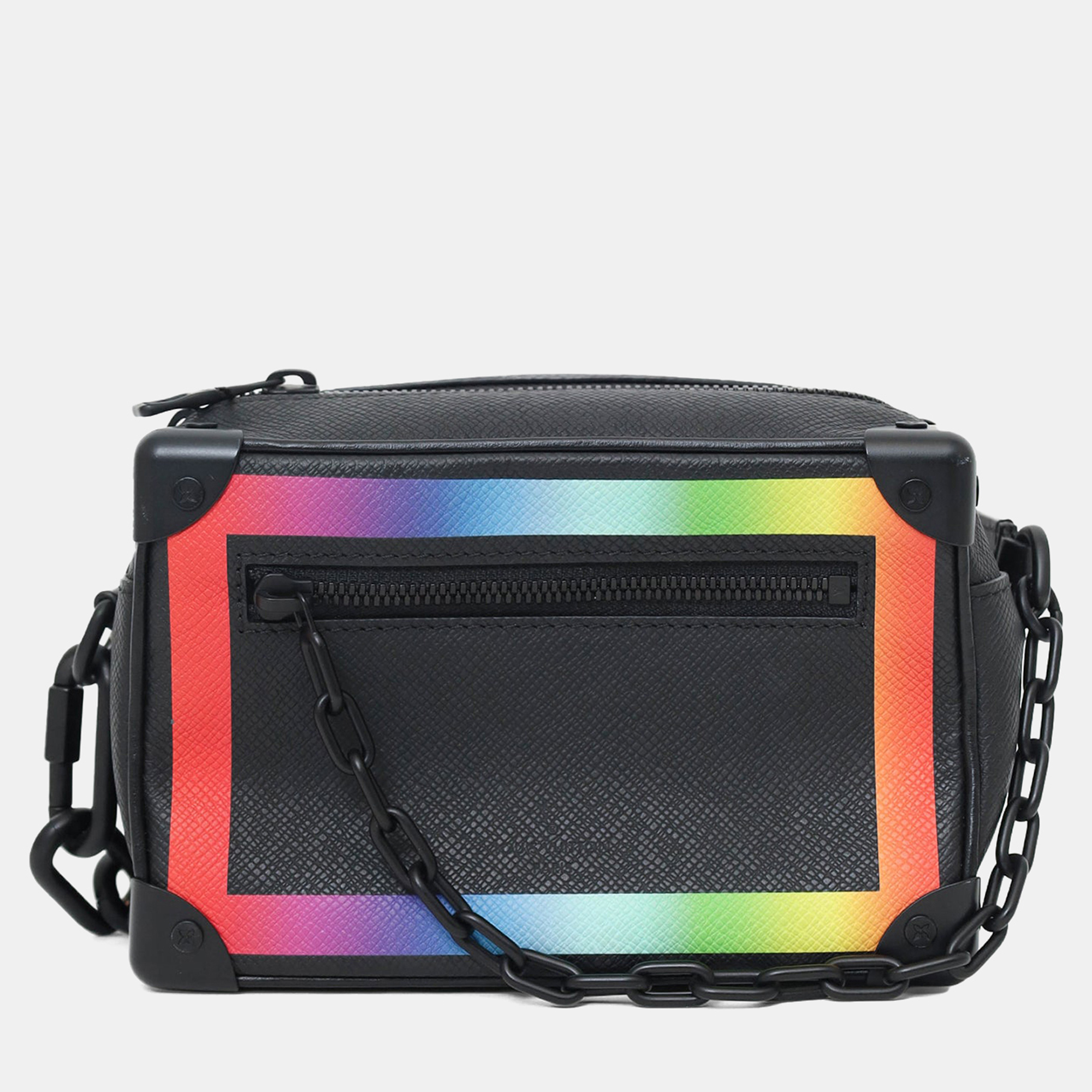 

Louis Vuitton 2019 Black Taiga Rainbow Mini Soft Trunk Crossbody