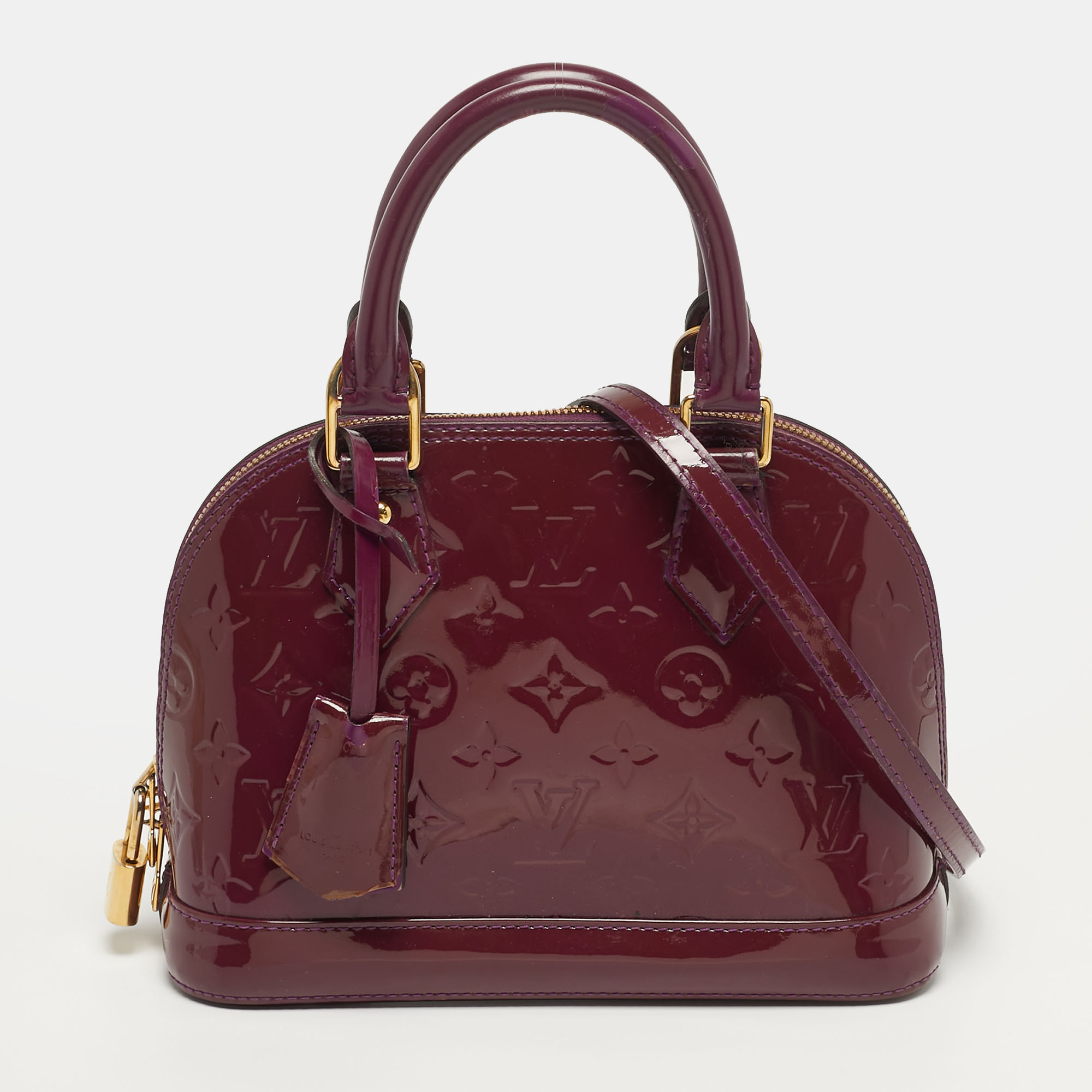 

Louis Vuitton Alma BB Violette Monogram Vernis Bag, Purple