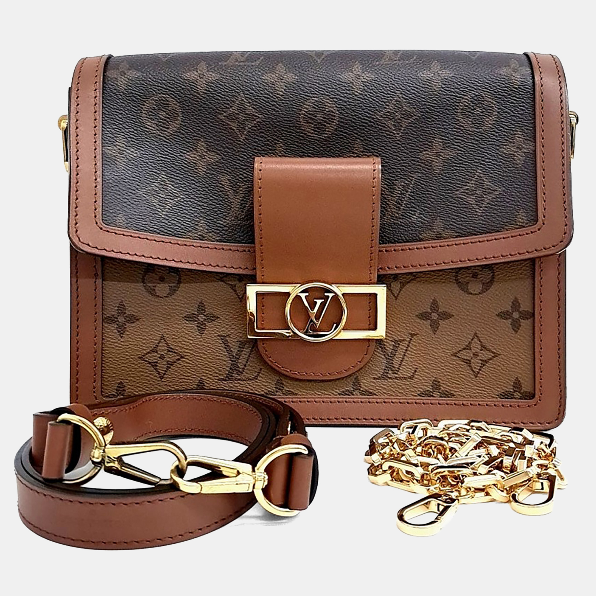 

Louis Vuitton Brown PVC Dauphine Mm