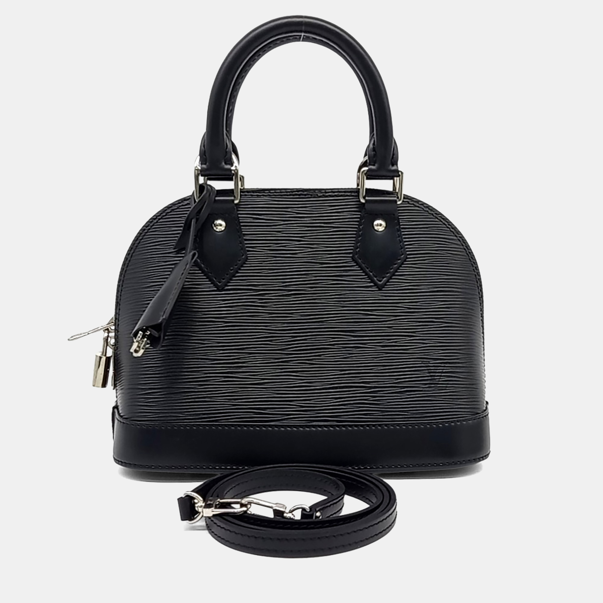 

Louis Vuitton Black Leather Epi Alma Bb