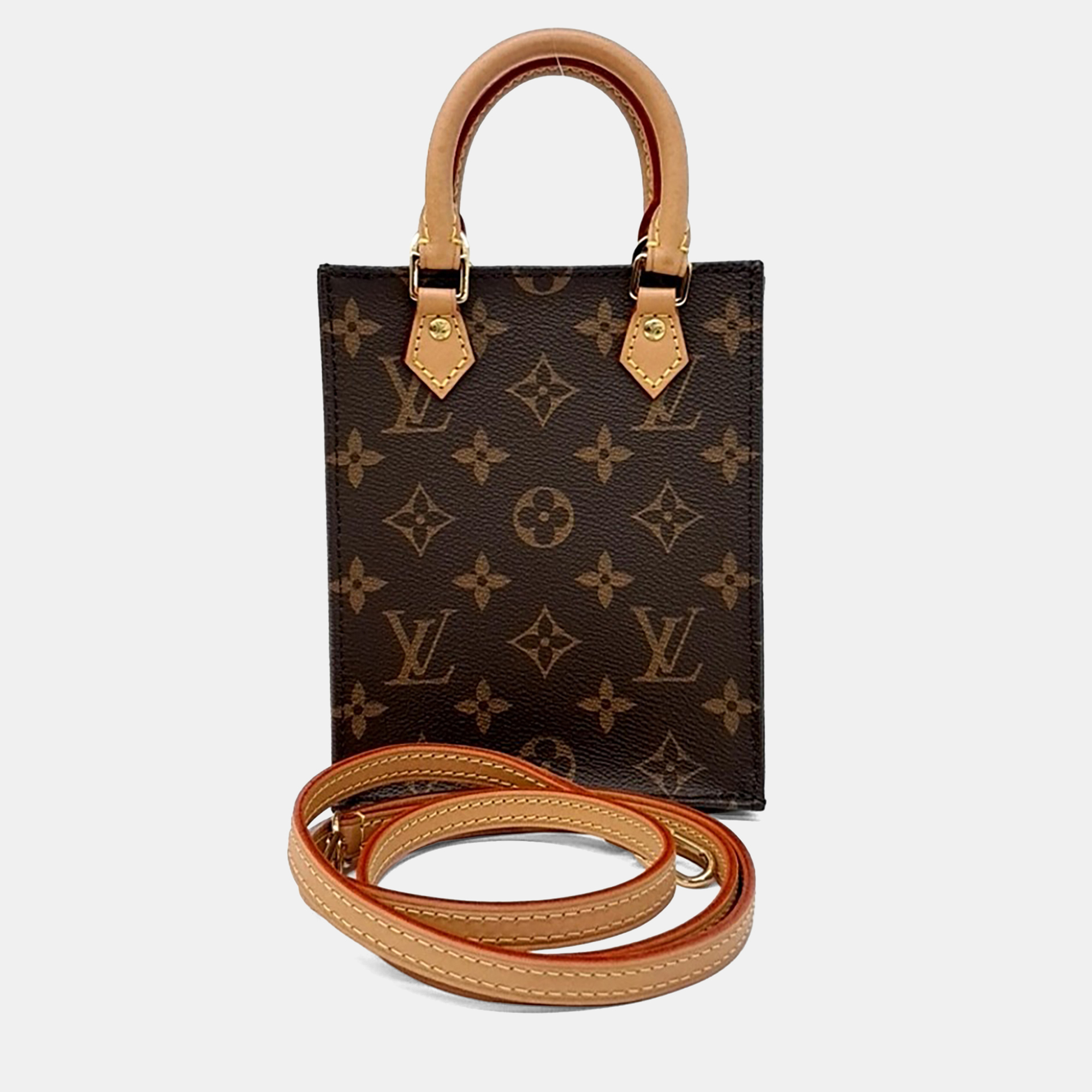 

Louis Vuitton Brown PVC Monogram Petit Sac Pla