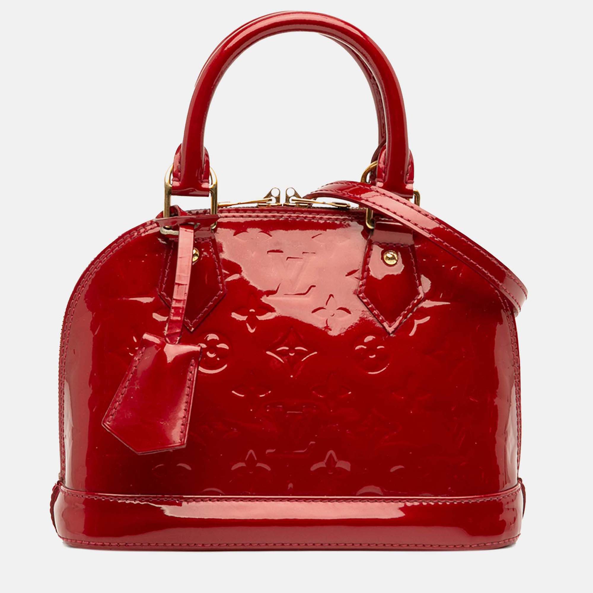 

Louis Vuitton Red Monogram Vernis Alma BB