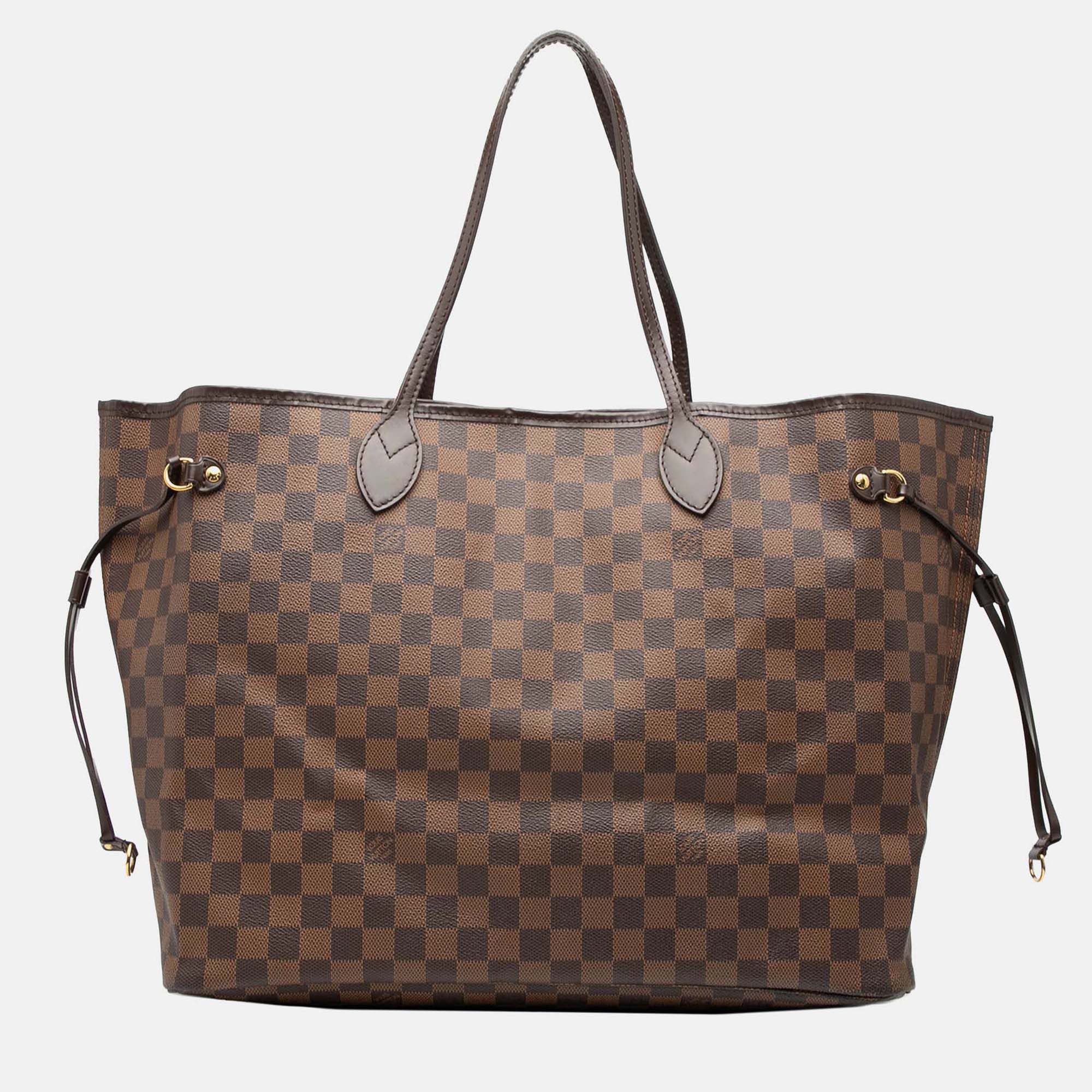 

Louis Vuitton Brown Damier Ebene Neverfull GM