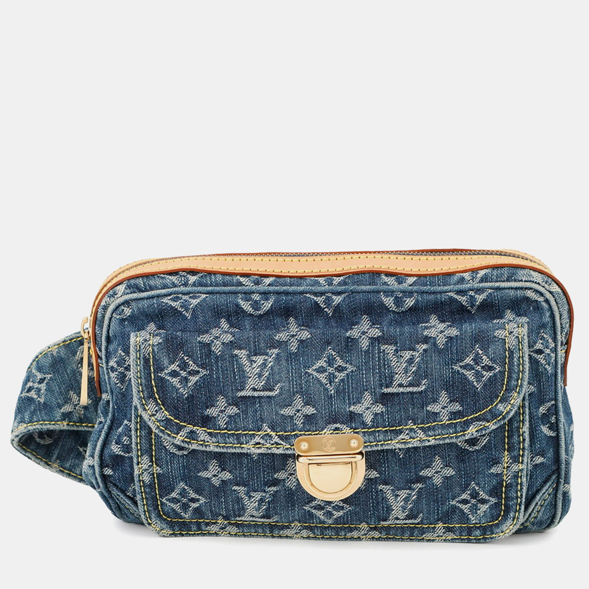 

Louis Vuitton Monogram Denim Bum Bag Waist Pouch, Blue