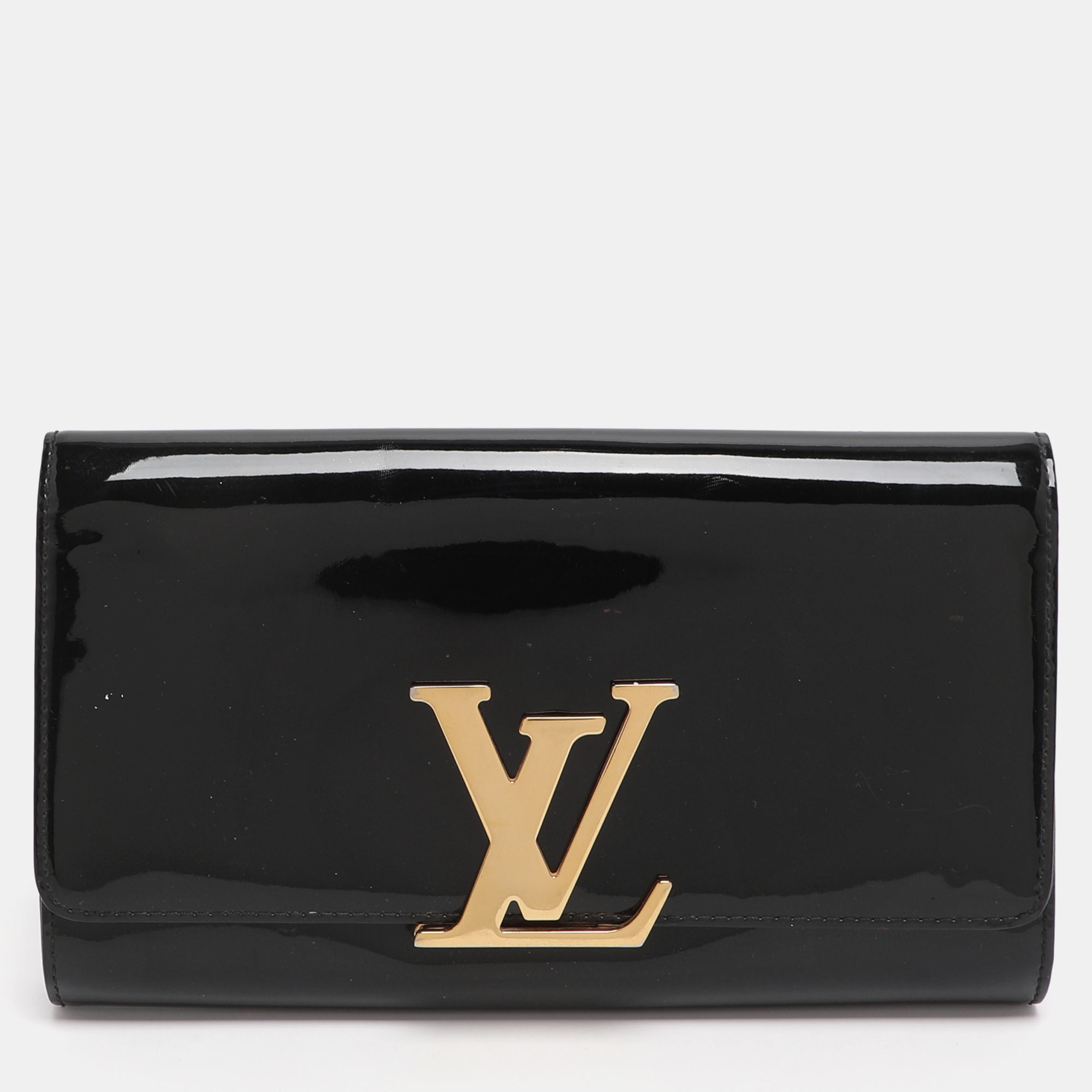 

Louis Vuitton Louise Black Vernis Clutch