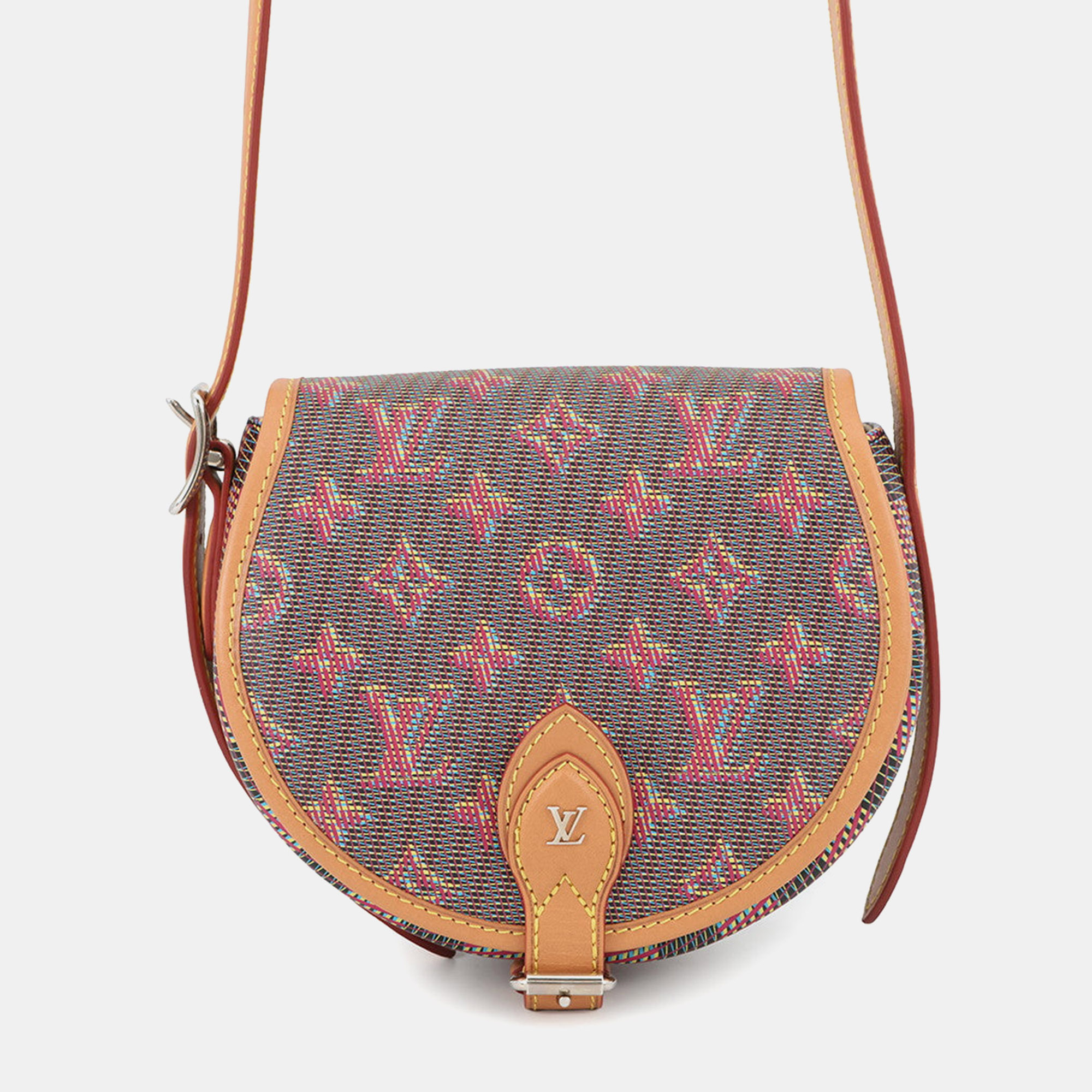 

Louis Vuitton Tambourine LV Pop Pink Multicolor Monogram Calfskin Leather Crossbody Bag