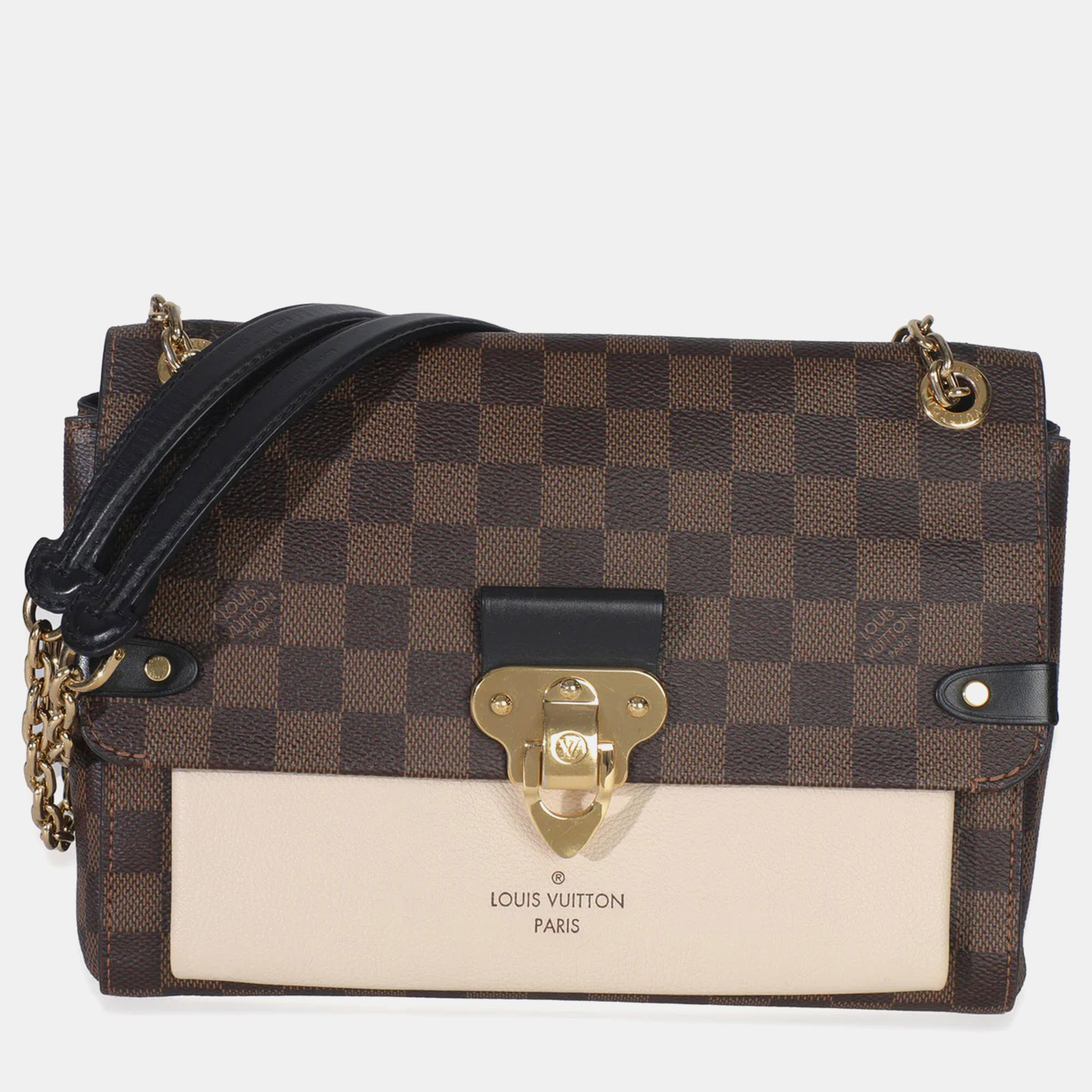 

Louis Vuitton Cream Damier Ebene Canvas Vavin PM, Brown