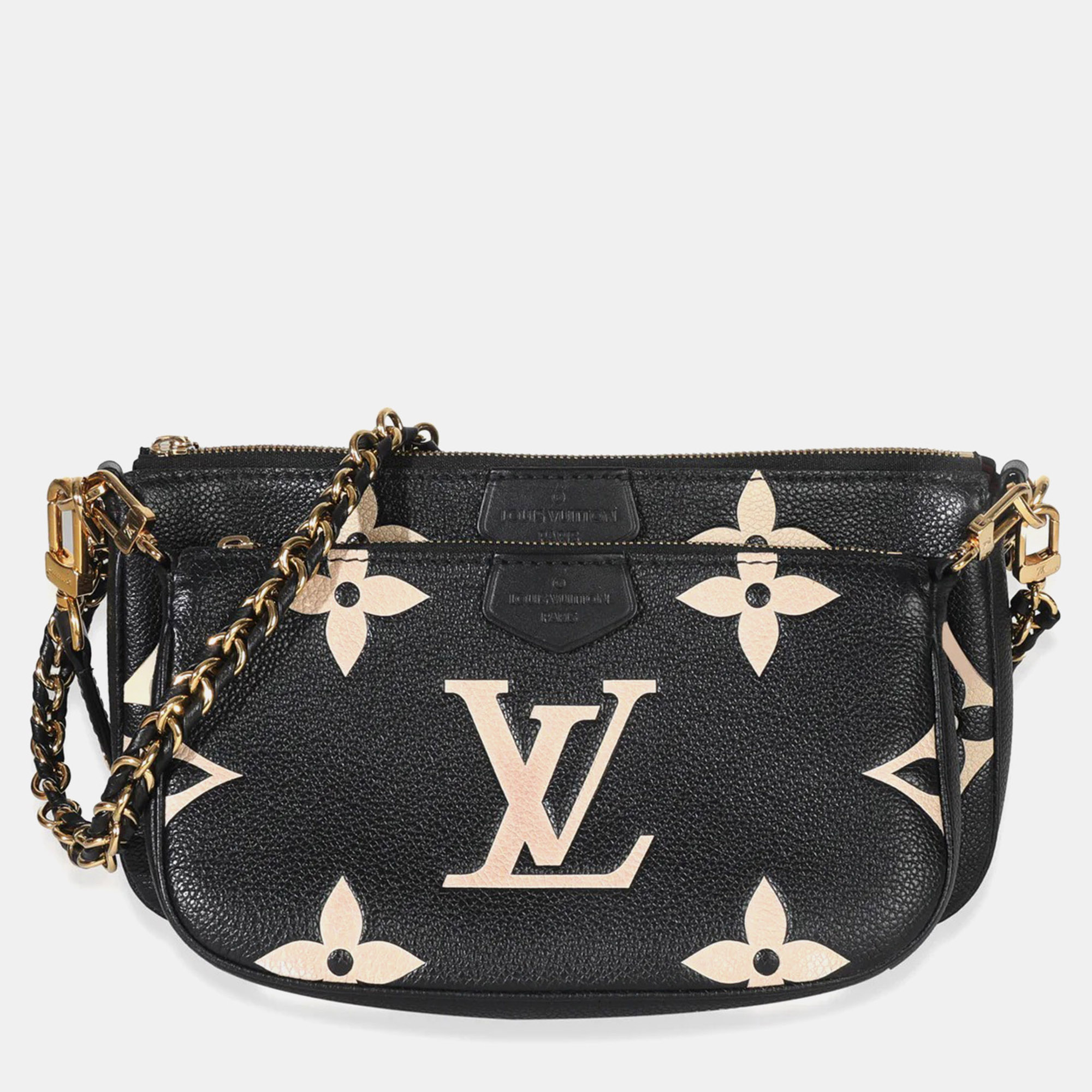 

Louis Vuitton Black/Beige Giant Monogram Empreinte Multi Pochette Accessories