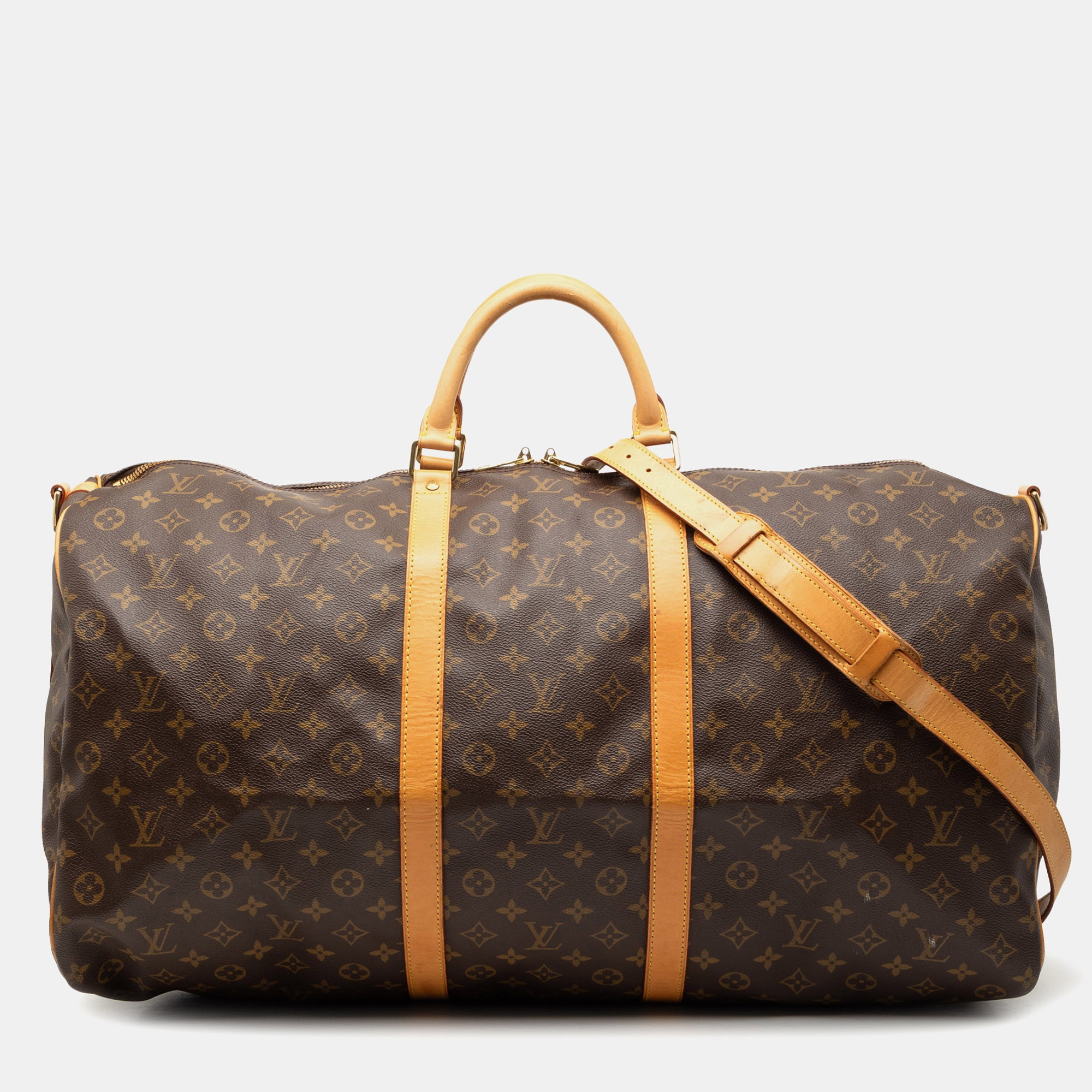 

Louis Vuitton Brown Monogram Keepall Bandouliere 60
