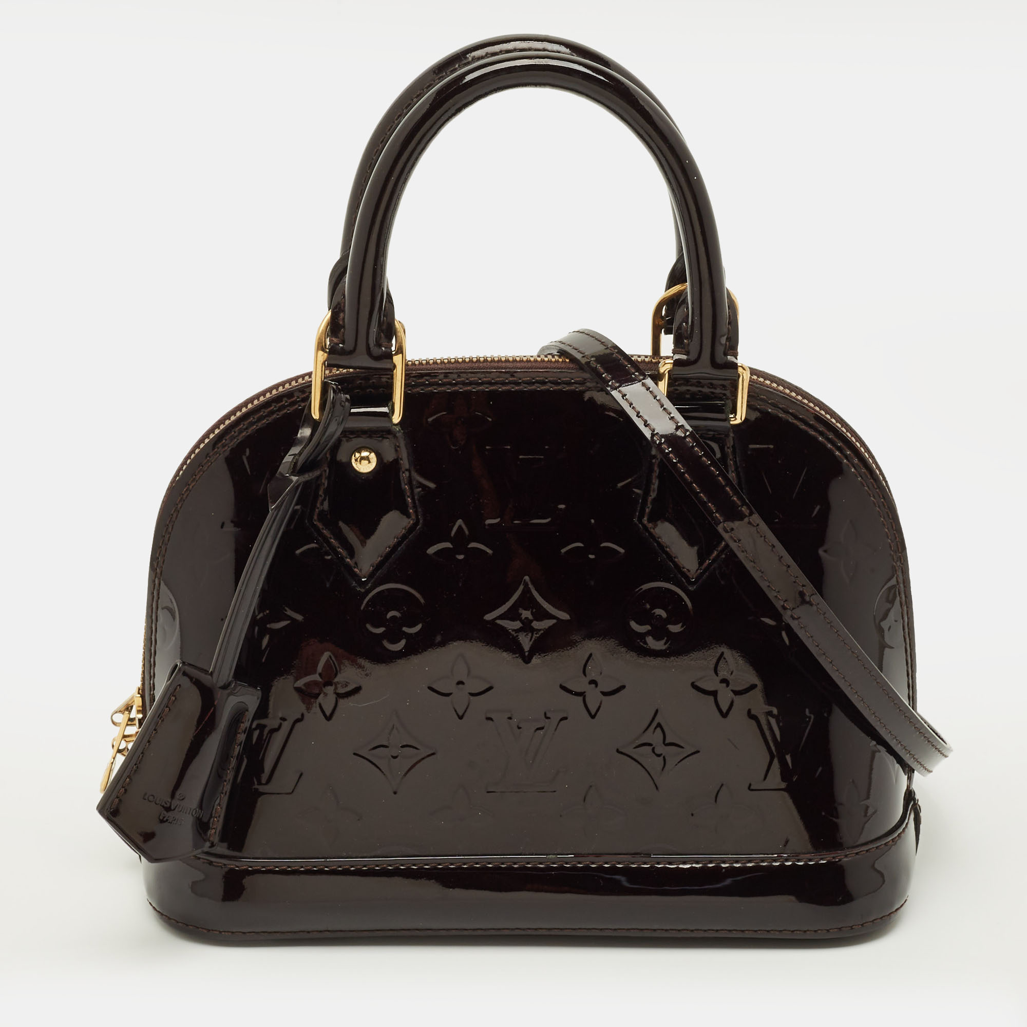 

Louis Vuitton Alma BB Amarante Monogram Vernis Bag, Burgundy