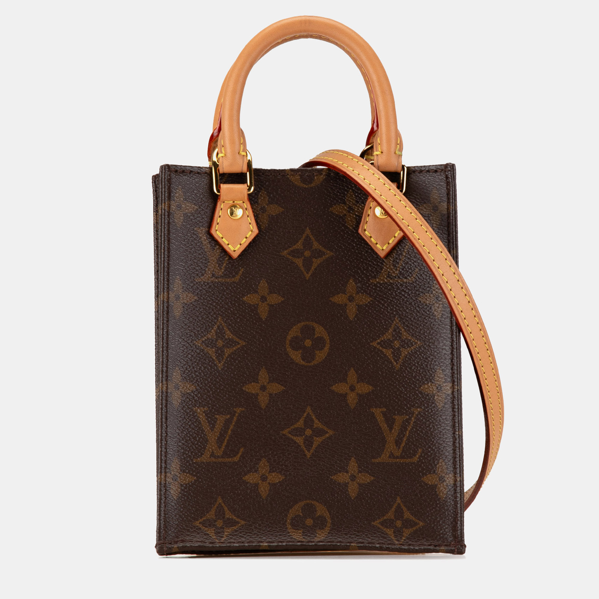 

Louis Vuitton Brown Monogram Petit Sac Plat