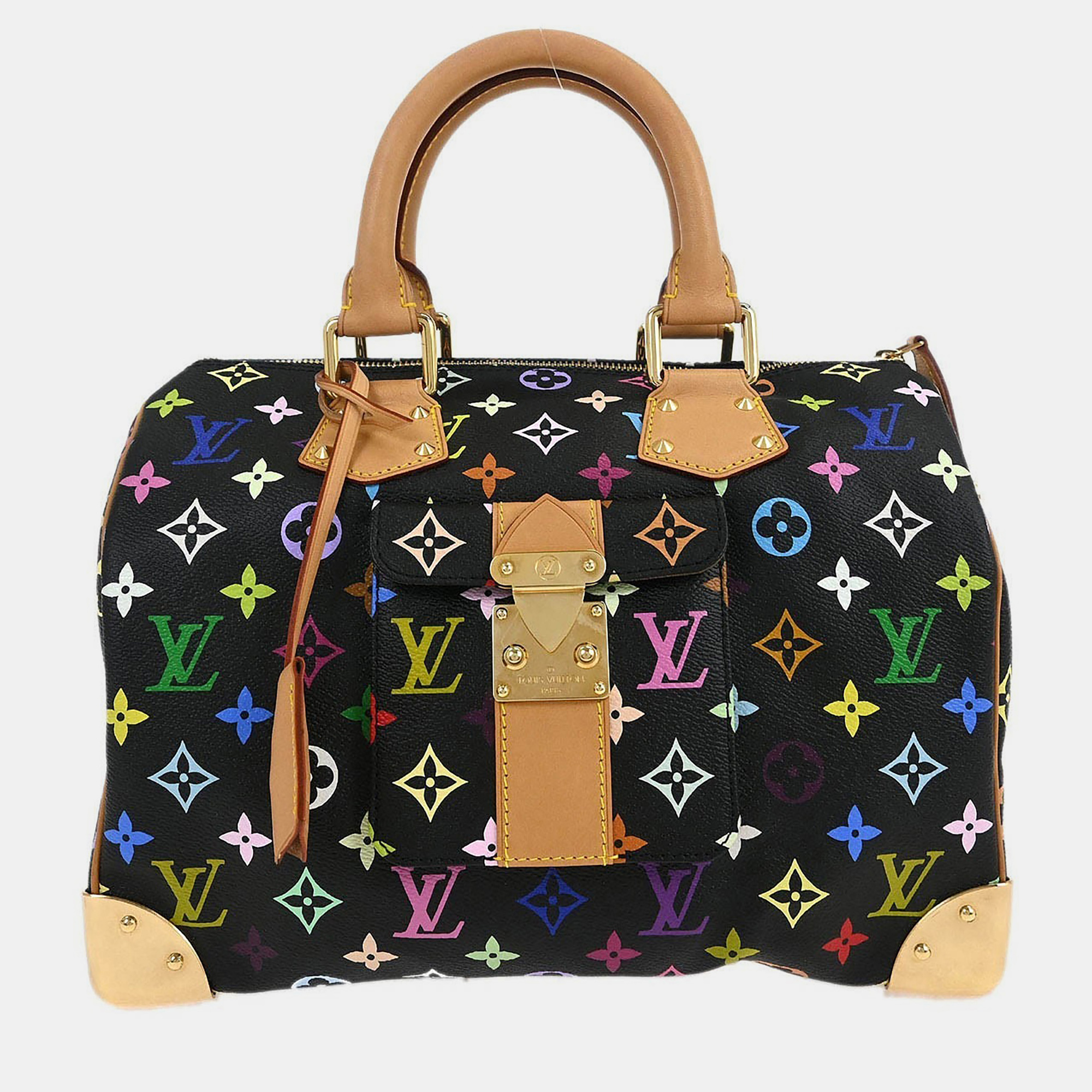 

Louis Vuitton Black Monogram Multicolor Speedy 30 Handbag