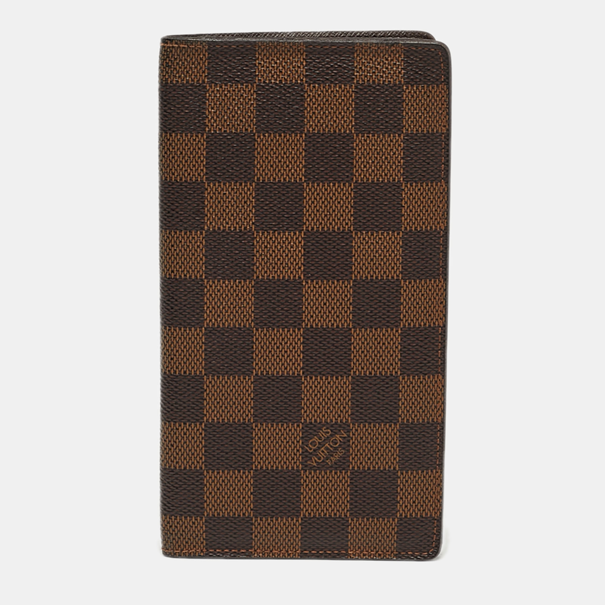 

Louis Vuitton Damier Ebene Canvas Bifold Long Wallet, Brown