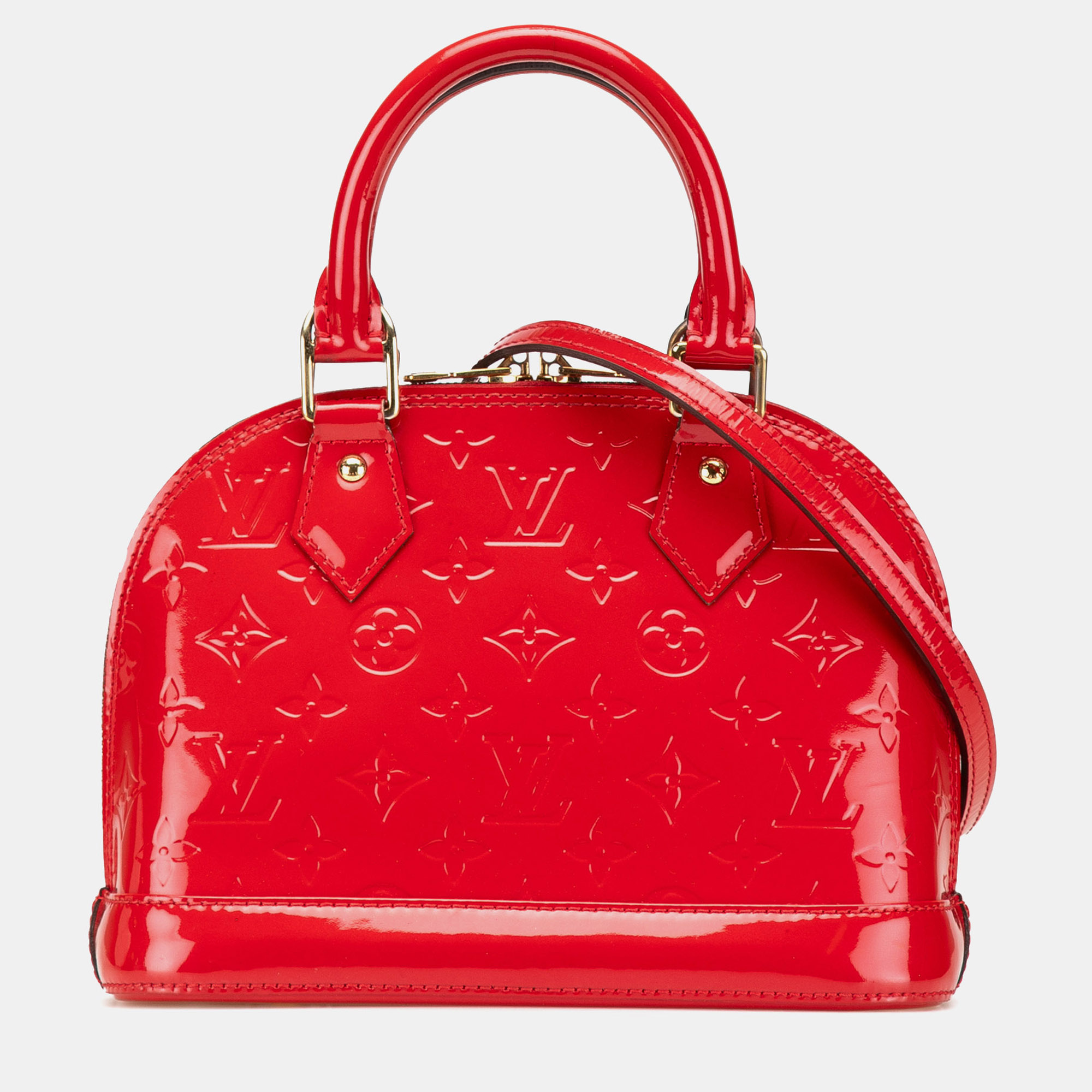 

Louis Vuitton Red Monogram Vernis Alma BB