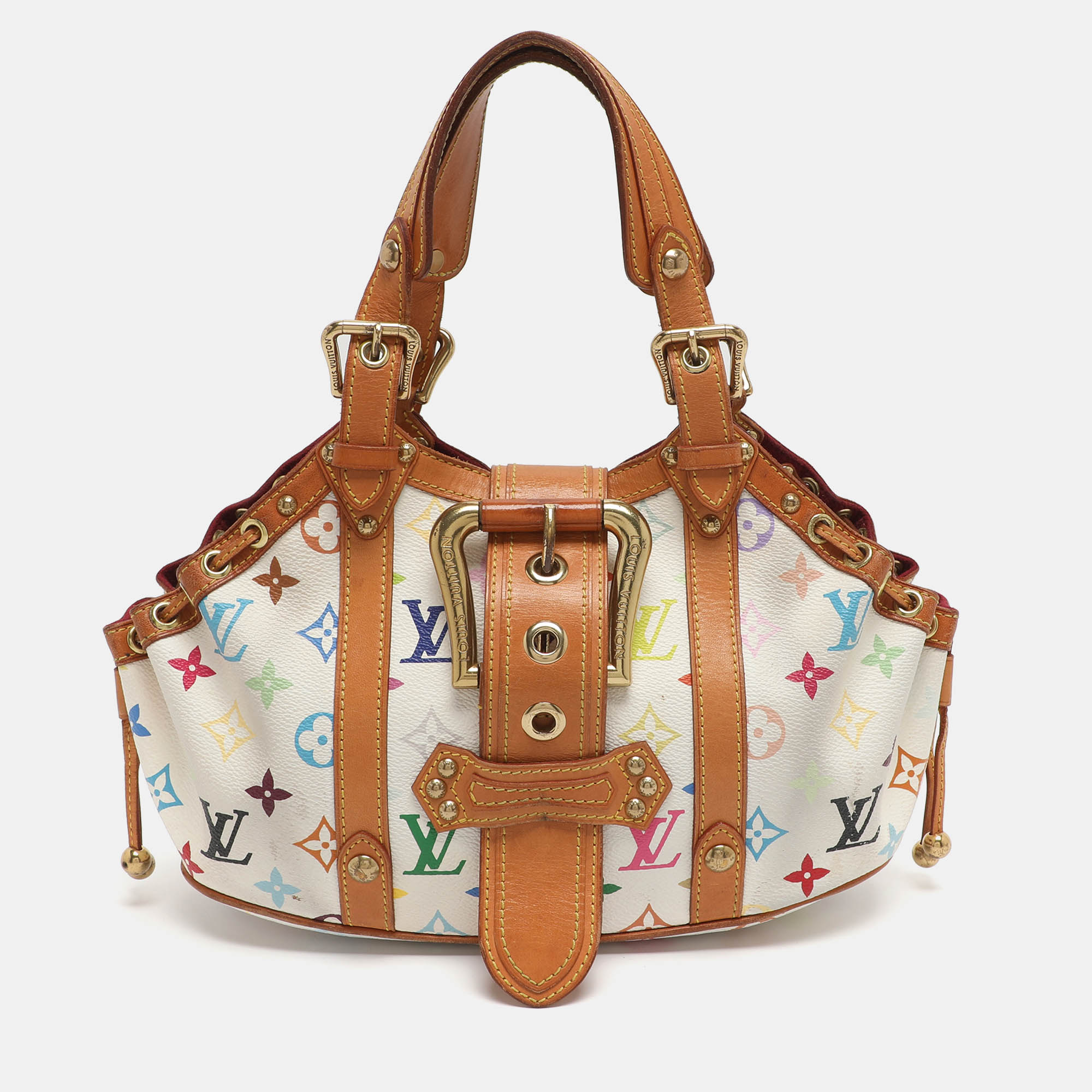 

Louis Vuitton Theda GM White Monogram Multicolore Canvas Bag