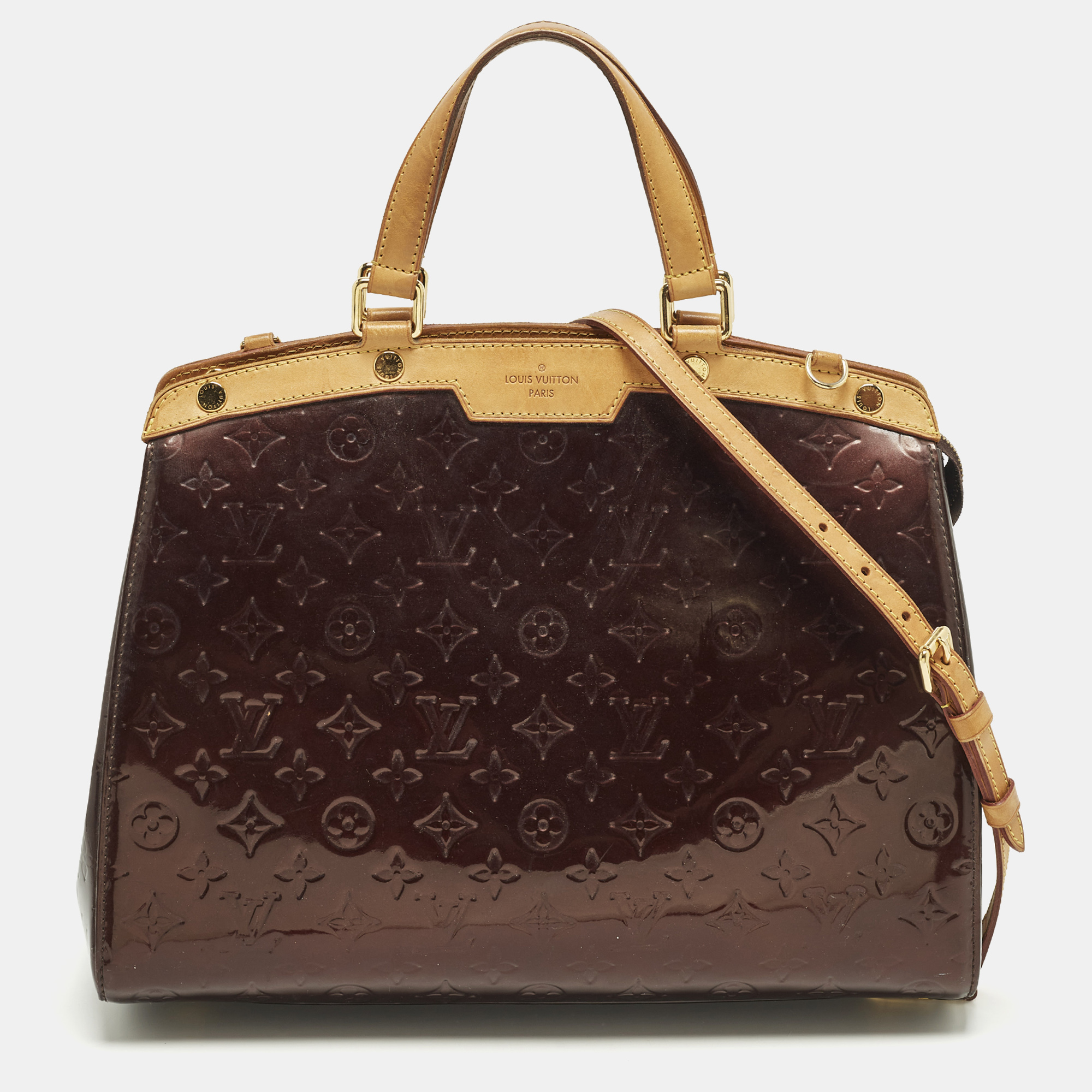 

Louis Vuitton Brea GM Amarante Monogram Vernis Bag, Burgundy