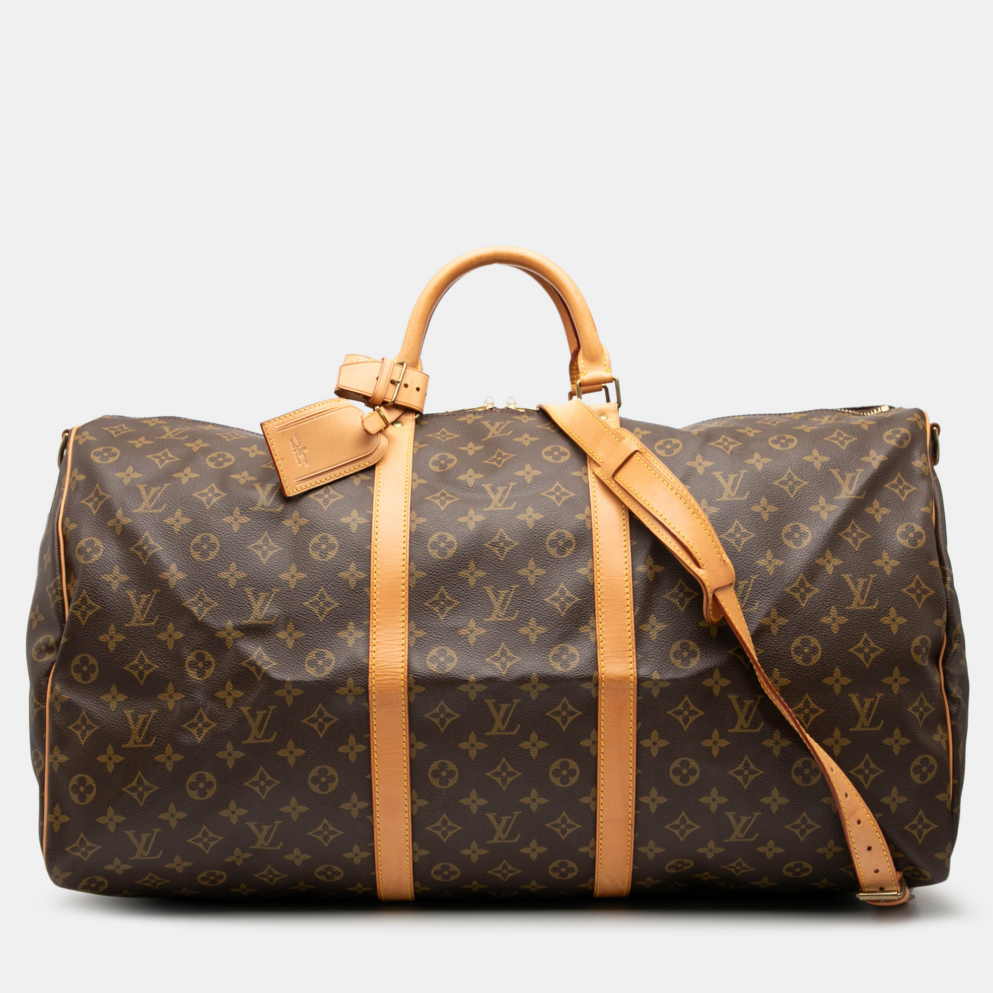 

Louis Vuitton Brown Monogram Keepall Bandouliere 60