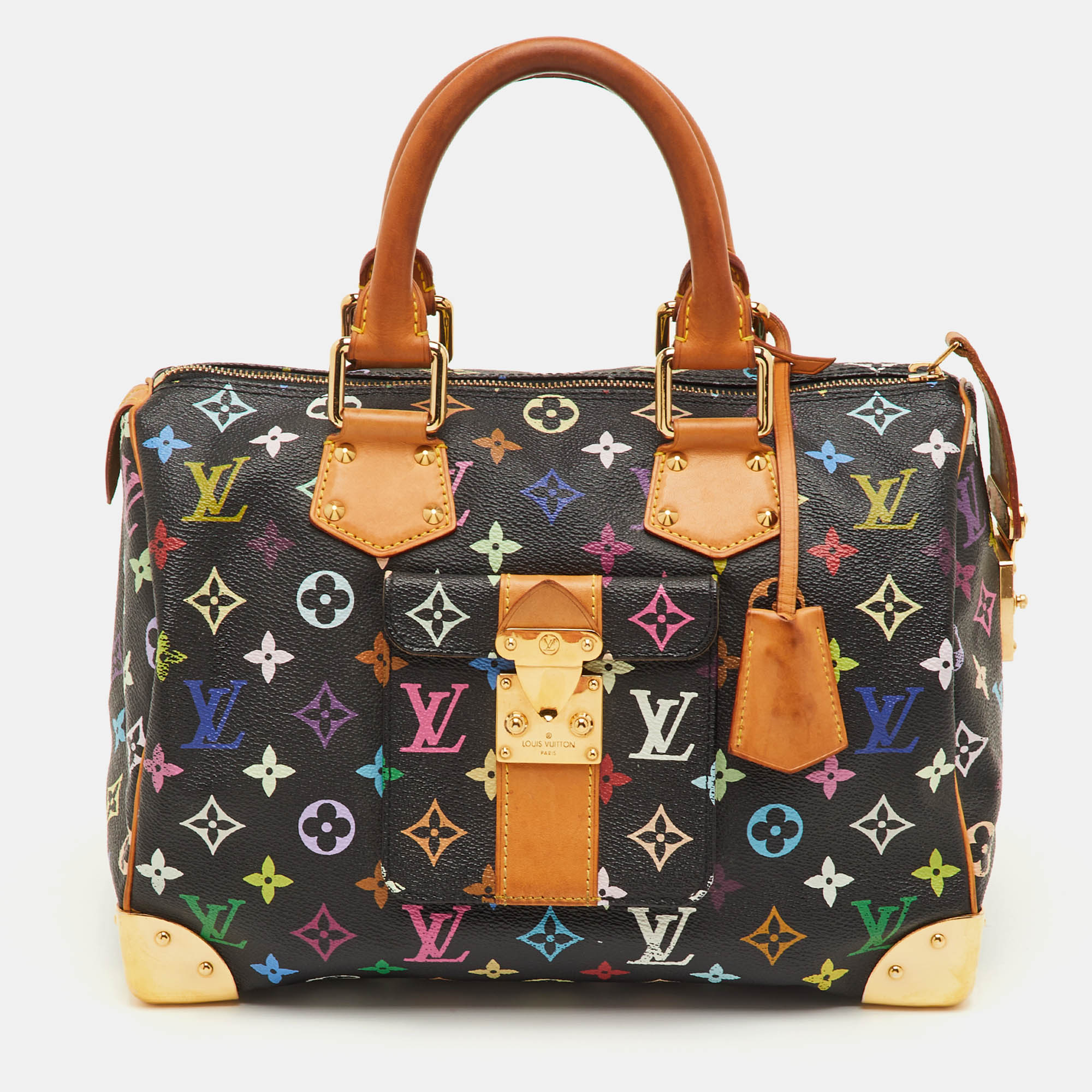 

Louis Vuitton Speedy 30 Black Monogram Multicolore Canvas Bag