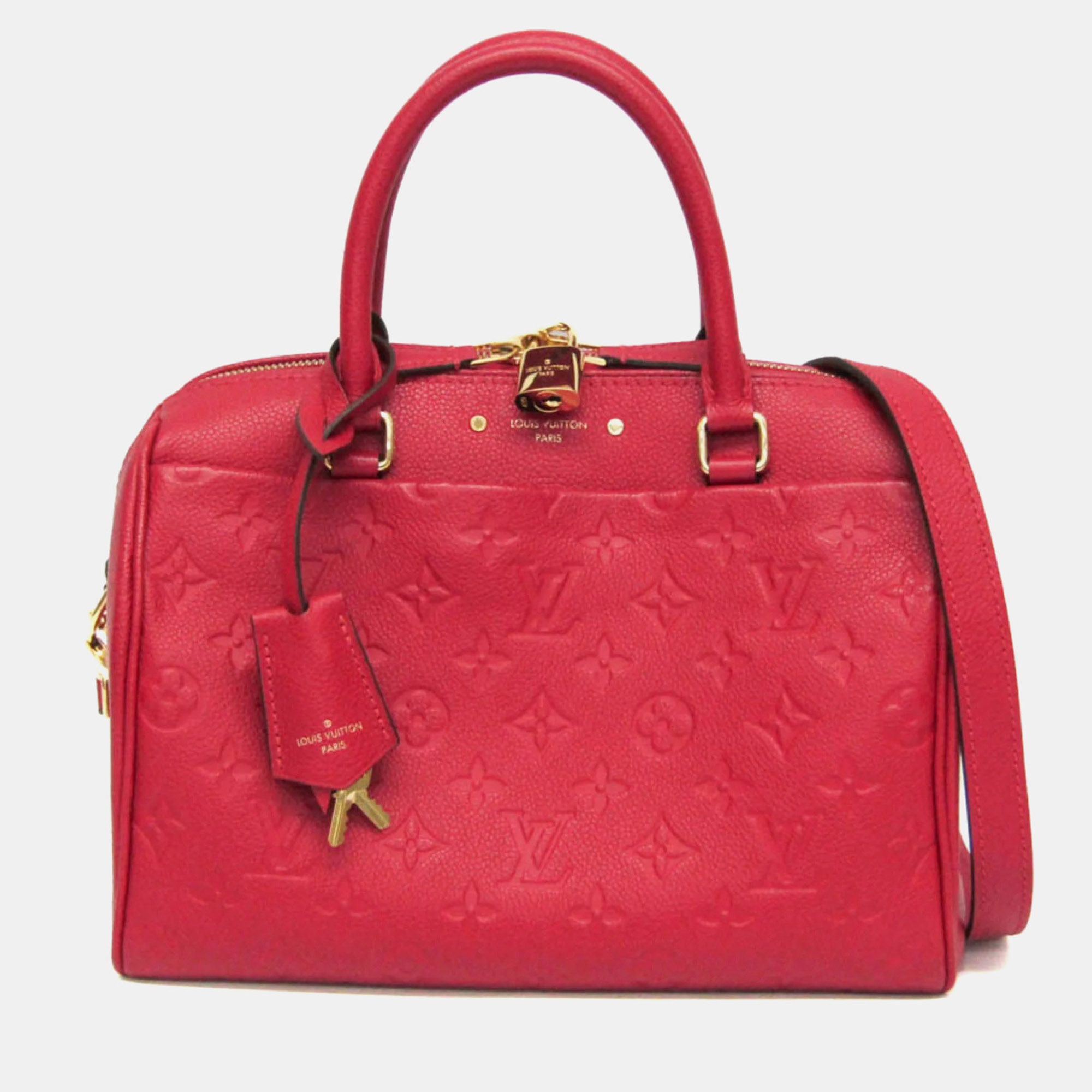 

Louis Vuitton Speedy Bandouliere 25 Red Monogram Empreinte Leather Shoulder Bag