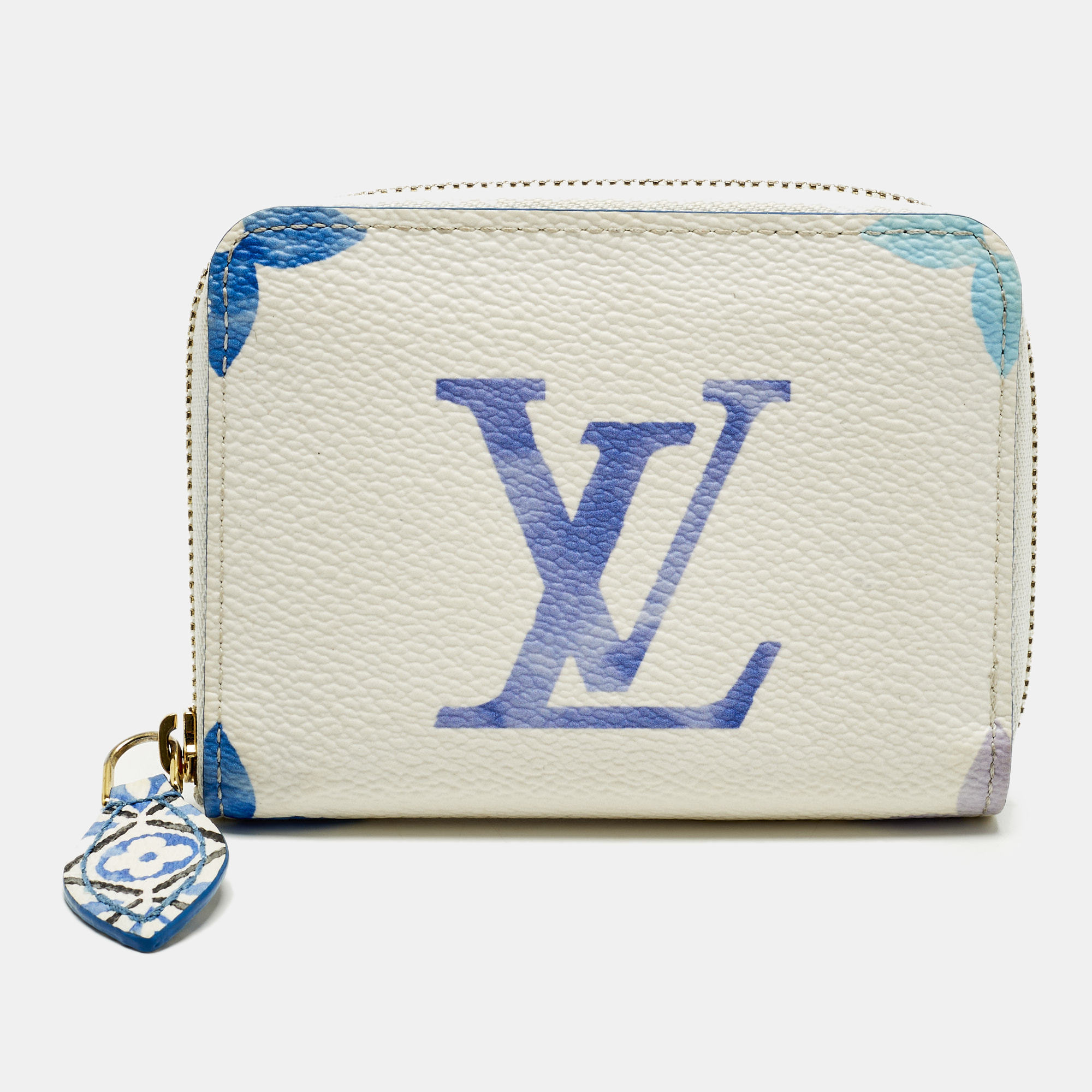 

Louis Vuitton Zippy Blue Monogram Giant By The Pool Canvas Coin Purse