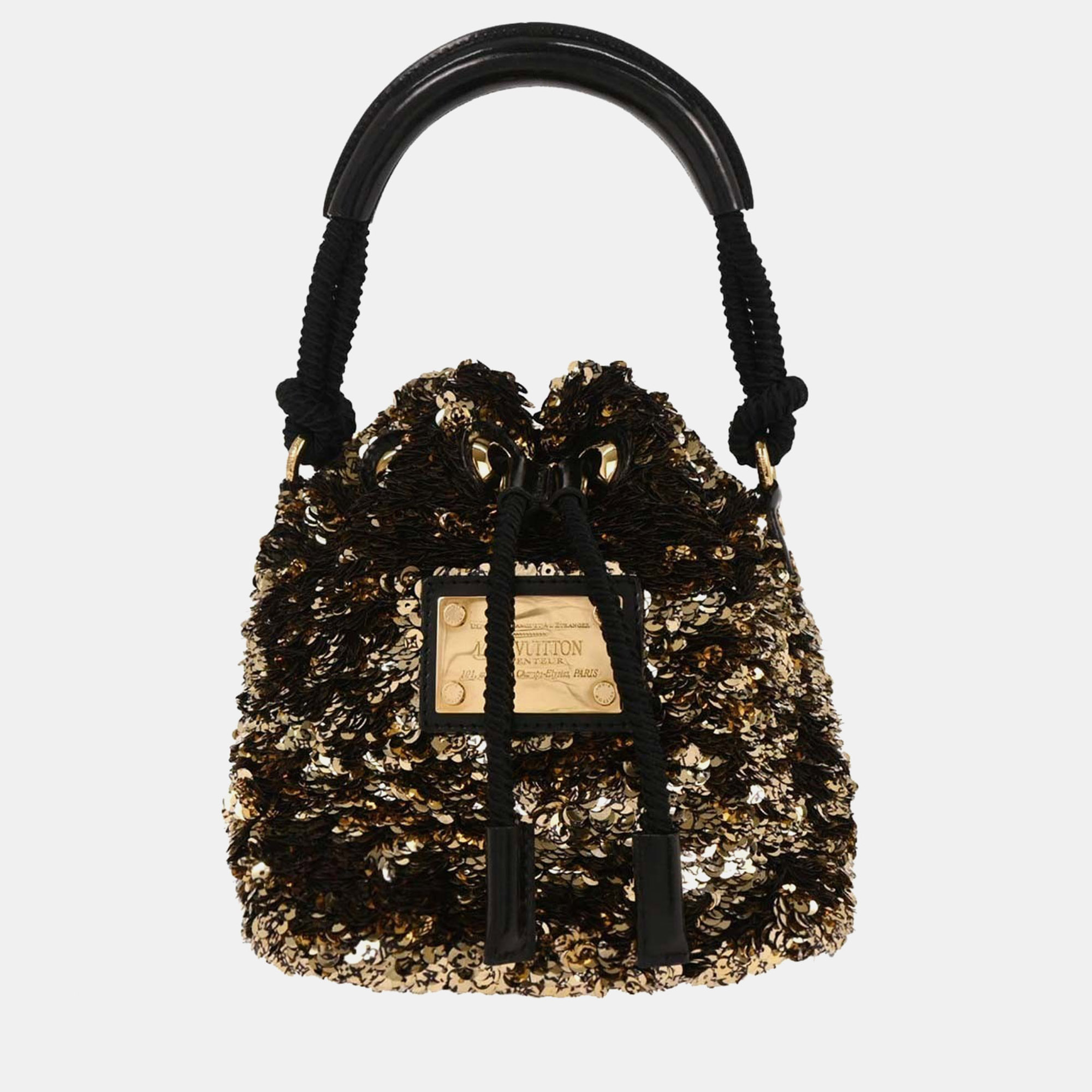 

Louis Vuitton Gold Black Mini Noe Rococo All Sequin Bag