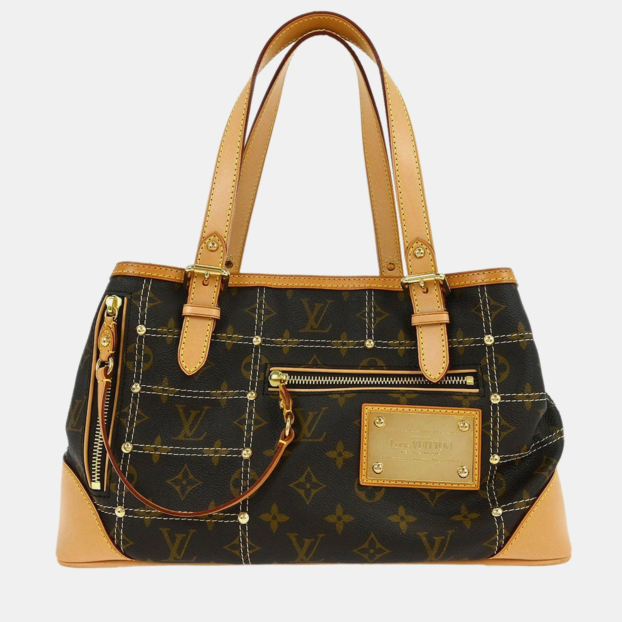 

Louis Vuitton Monogram Riveting Handbag, Brown