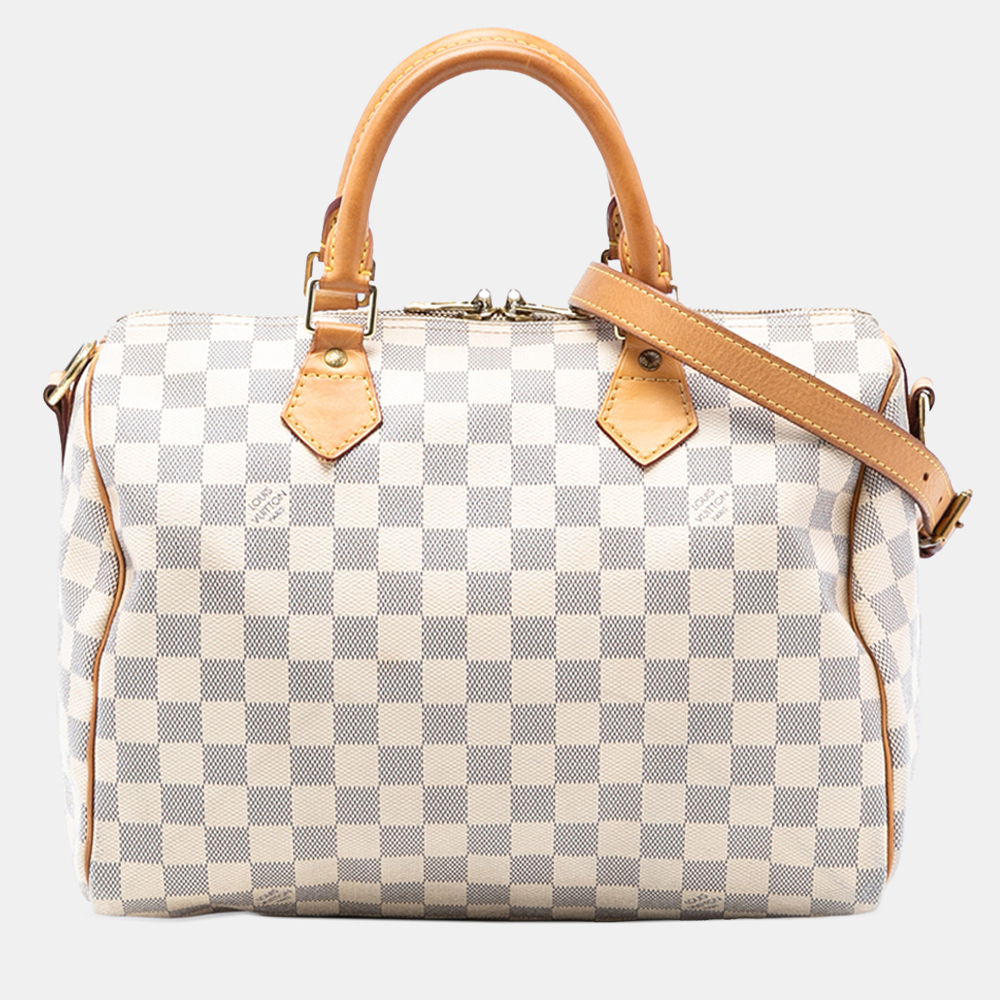 

Louis Vuitton White Damier Azur Speedy Bandouliere 30