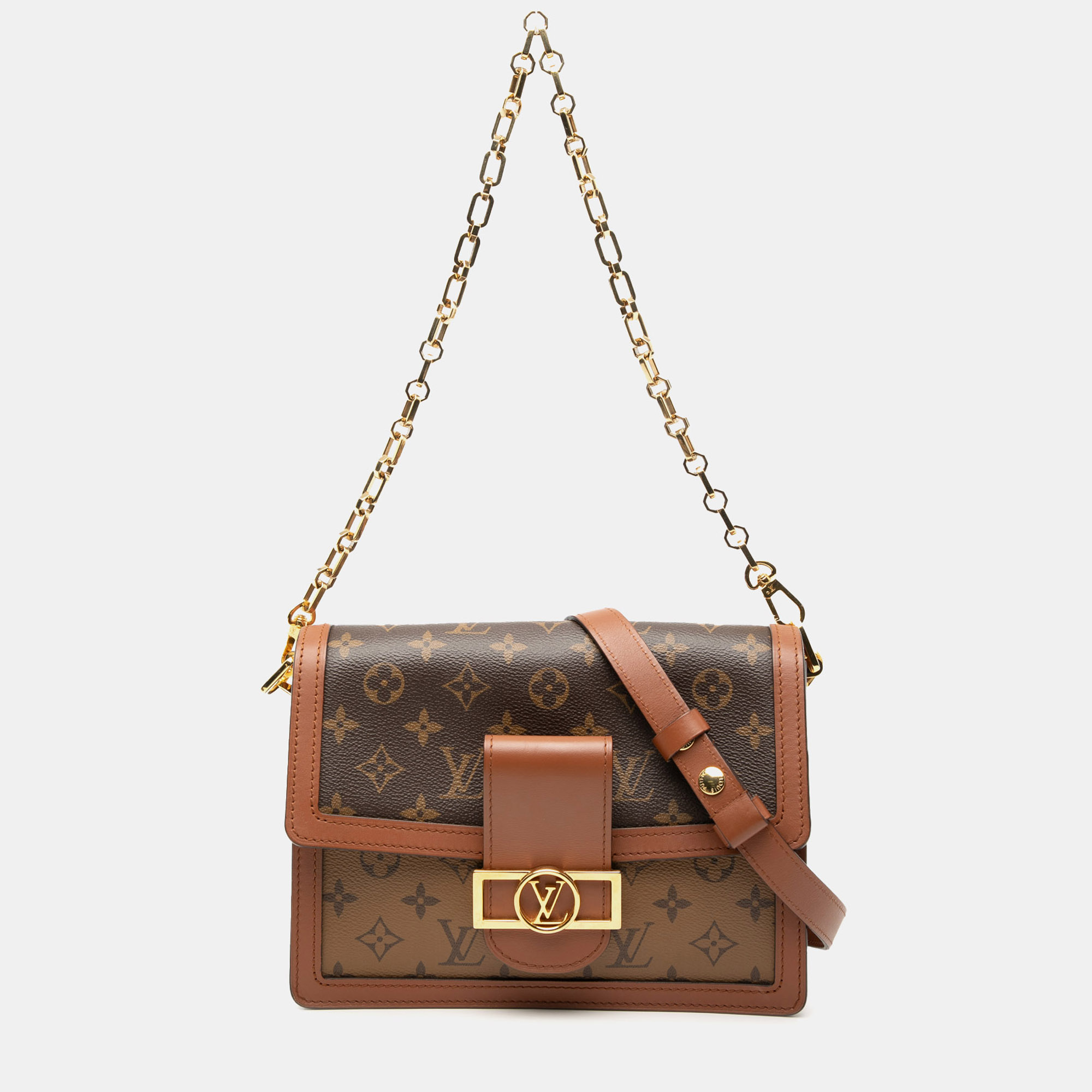 

Louis Vuitton Brown Monogram Reverse Dauphine MM