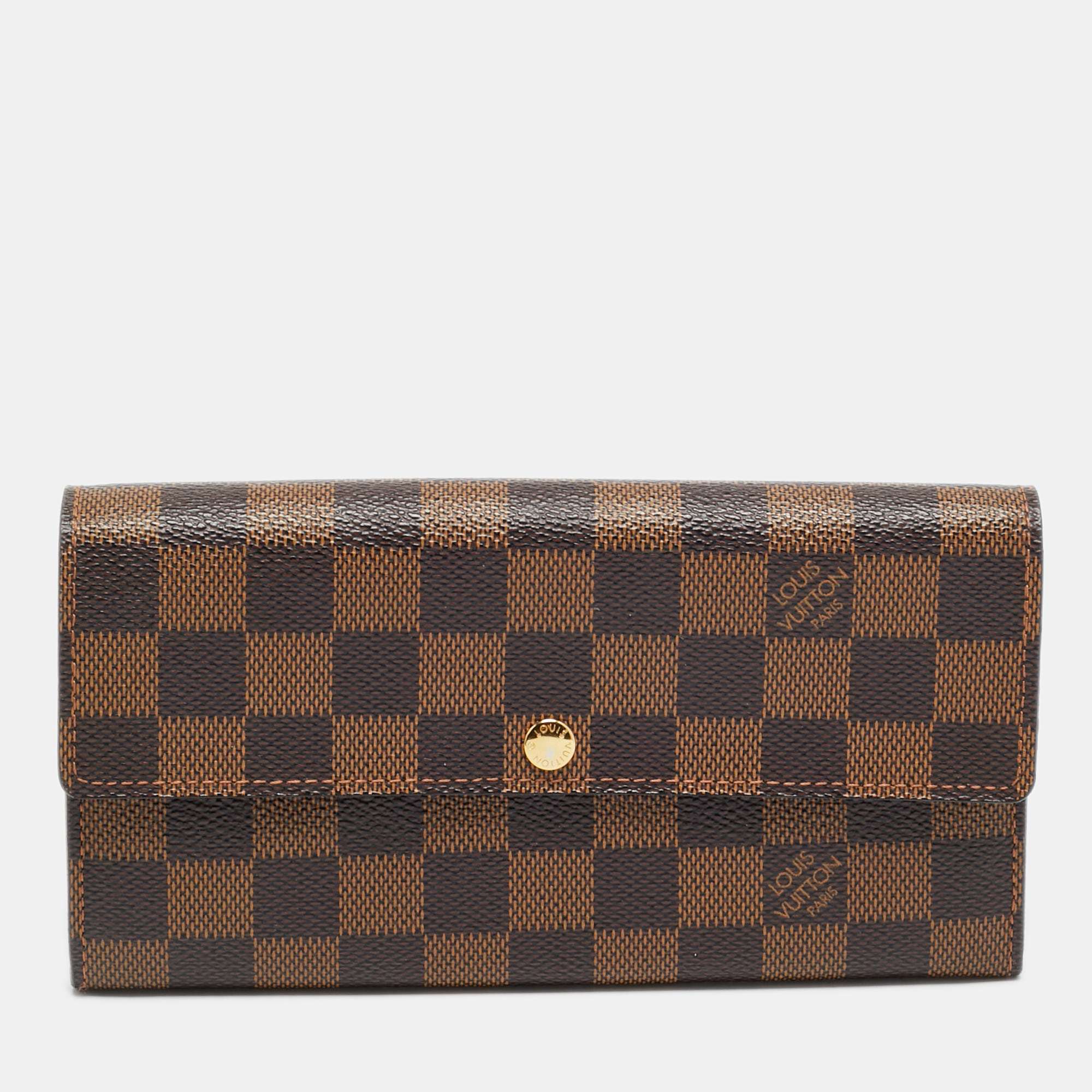 

Louis Vuitton Sarah Damier Ebene Canvas Wallet, Brown
