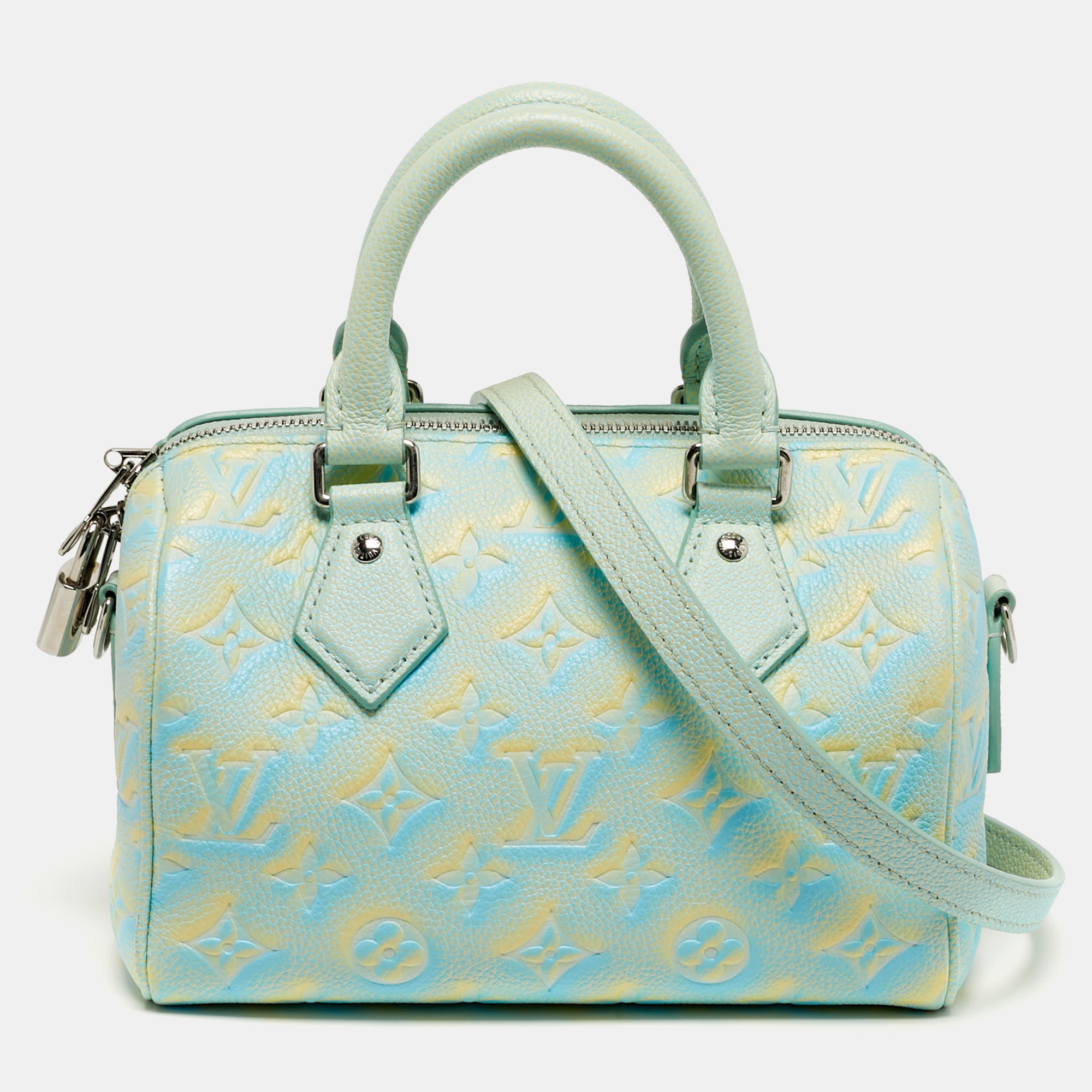 

Louis Vuitton Speedy Bandouliere 20 Water Vert Summer Stardust Monogram Empreinte Leather Satchel, Multicolor