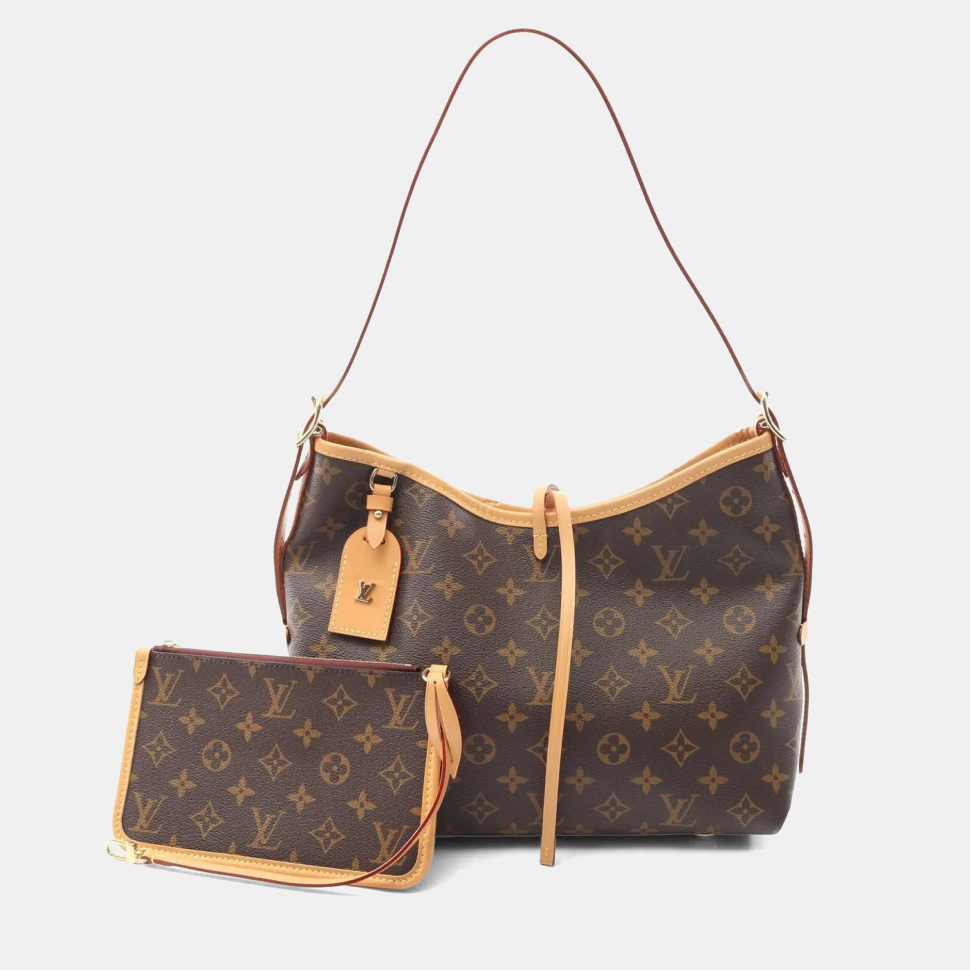 

Louis Vuitton Carryall Nm Pm Shoulder Bag Coated Canvas And Leather Monogram Brown
