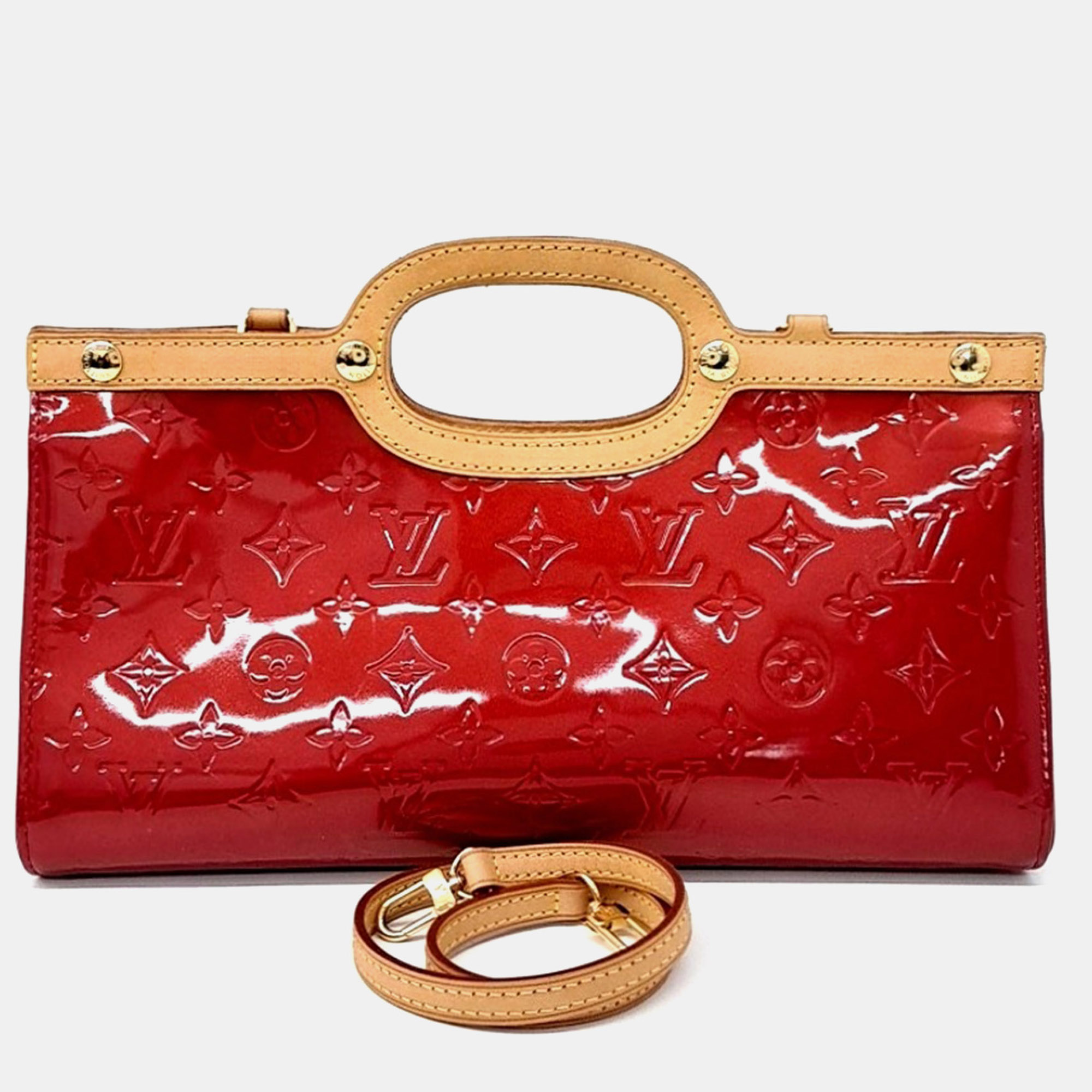 

Louis Vuitton Red Leather Vernis Roxbury Drive