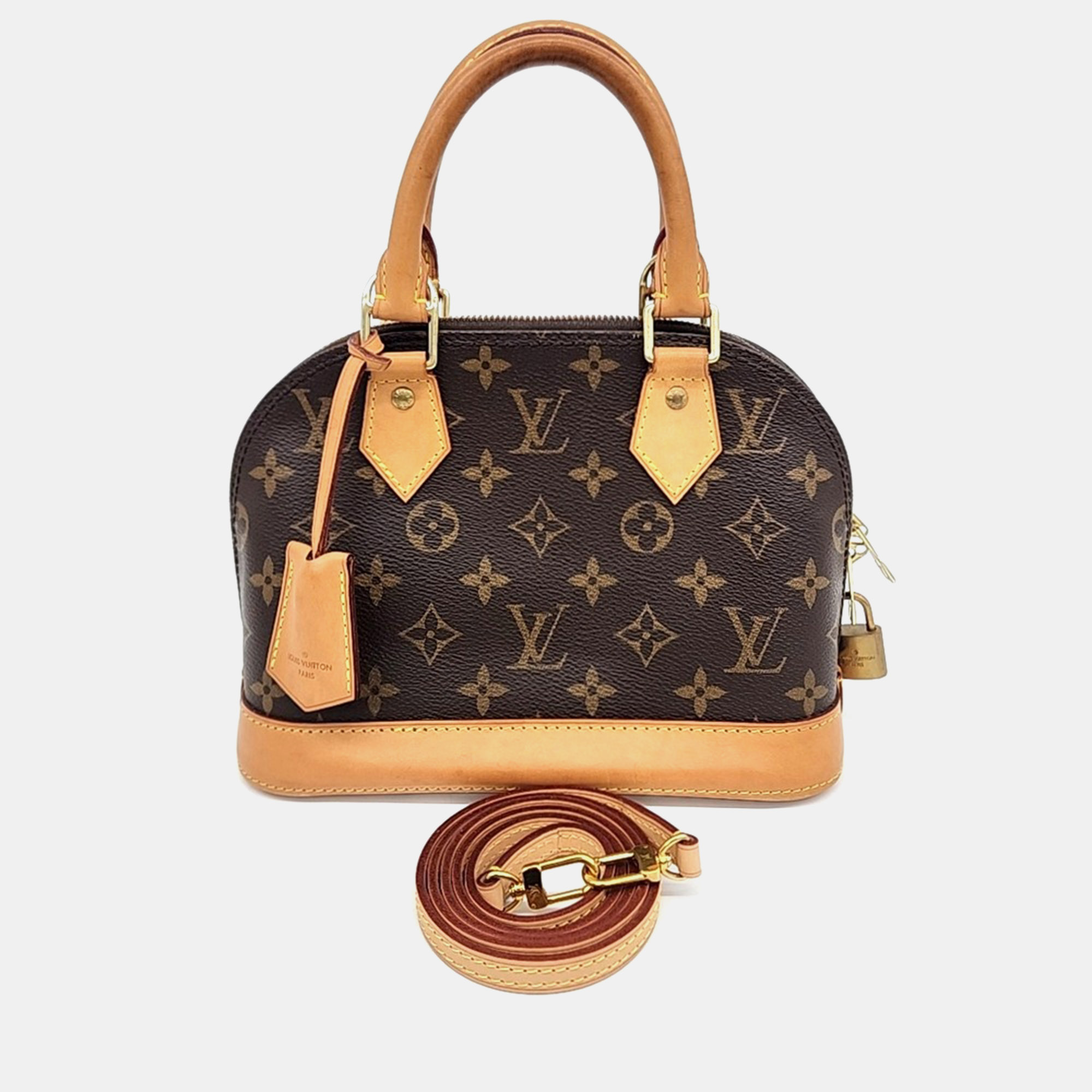 

Louis Vuitton Brown Coated Canvas Monogram Alma BB