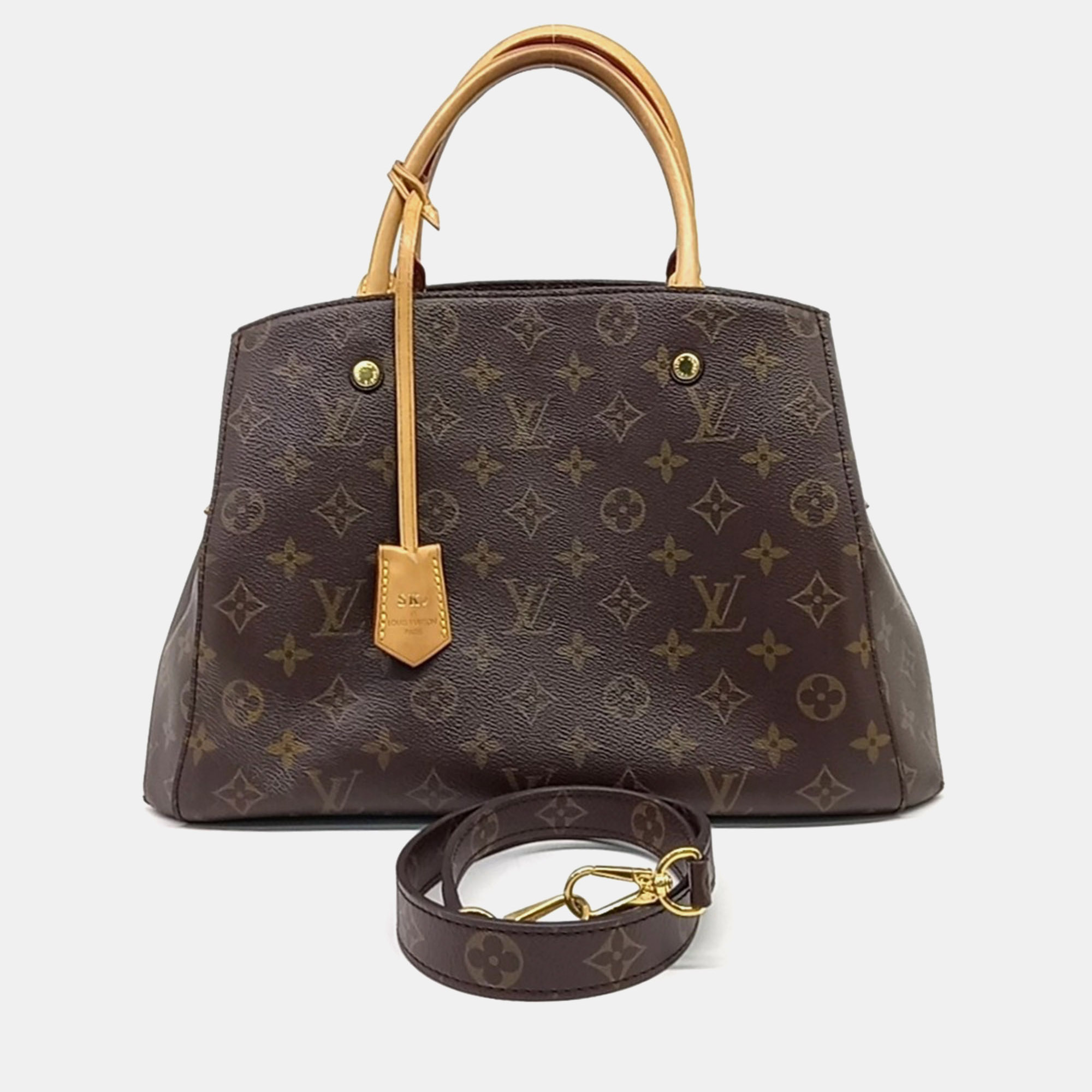 

Louis Vuitton Brown Coated Canvas Monogram Montaigne MM