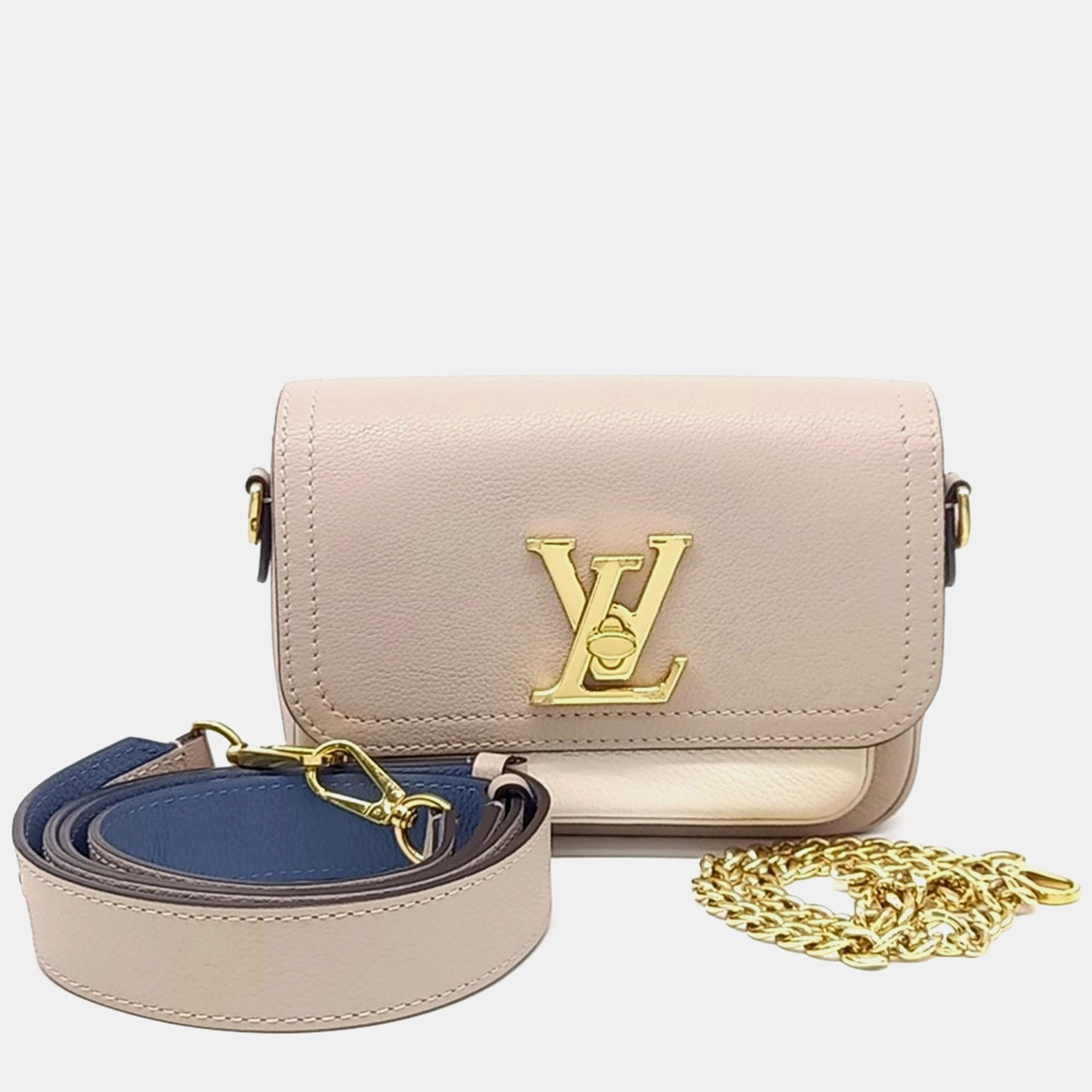 

Louis Vuitton Beige Leather Lockme Tender