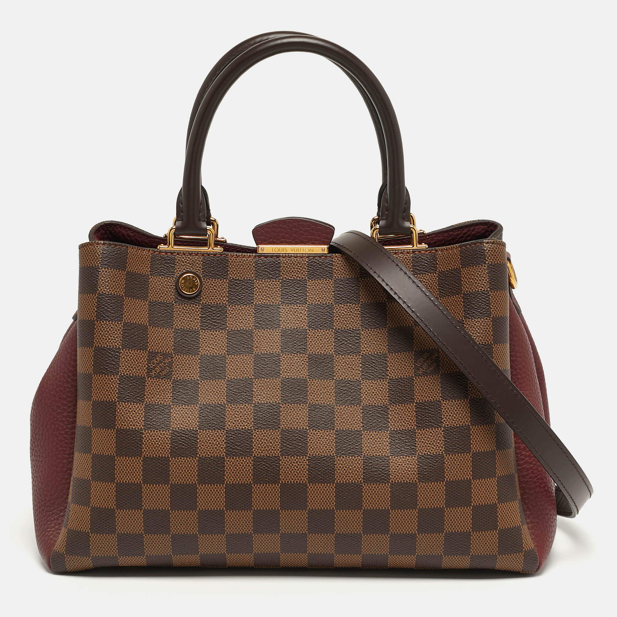 

Louis Vuitton Brittany Bordeaux Damier Ebene Canvas Bag, Burgundy