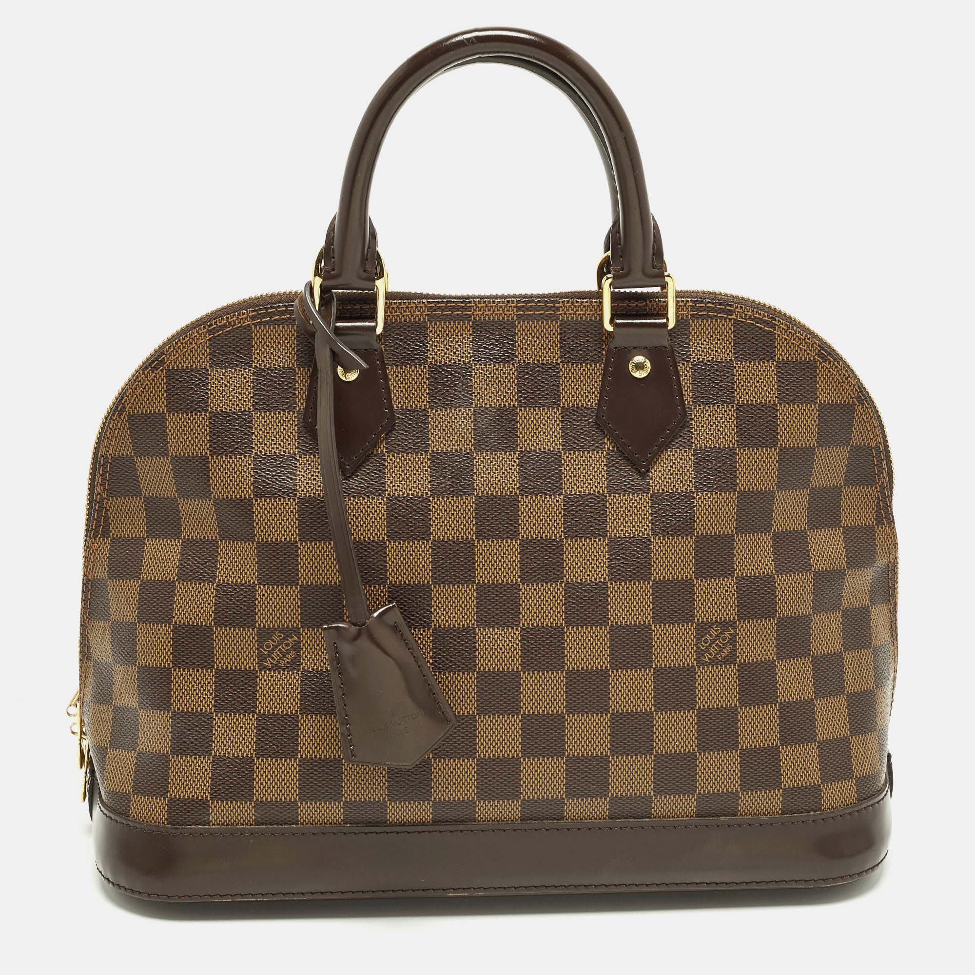 

Louis Vuitton Alma PM Damier Ebene Canvas Bag, Brown