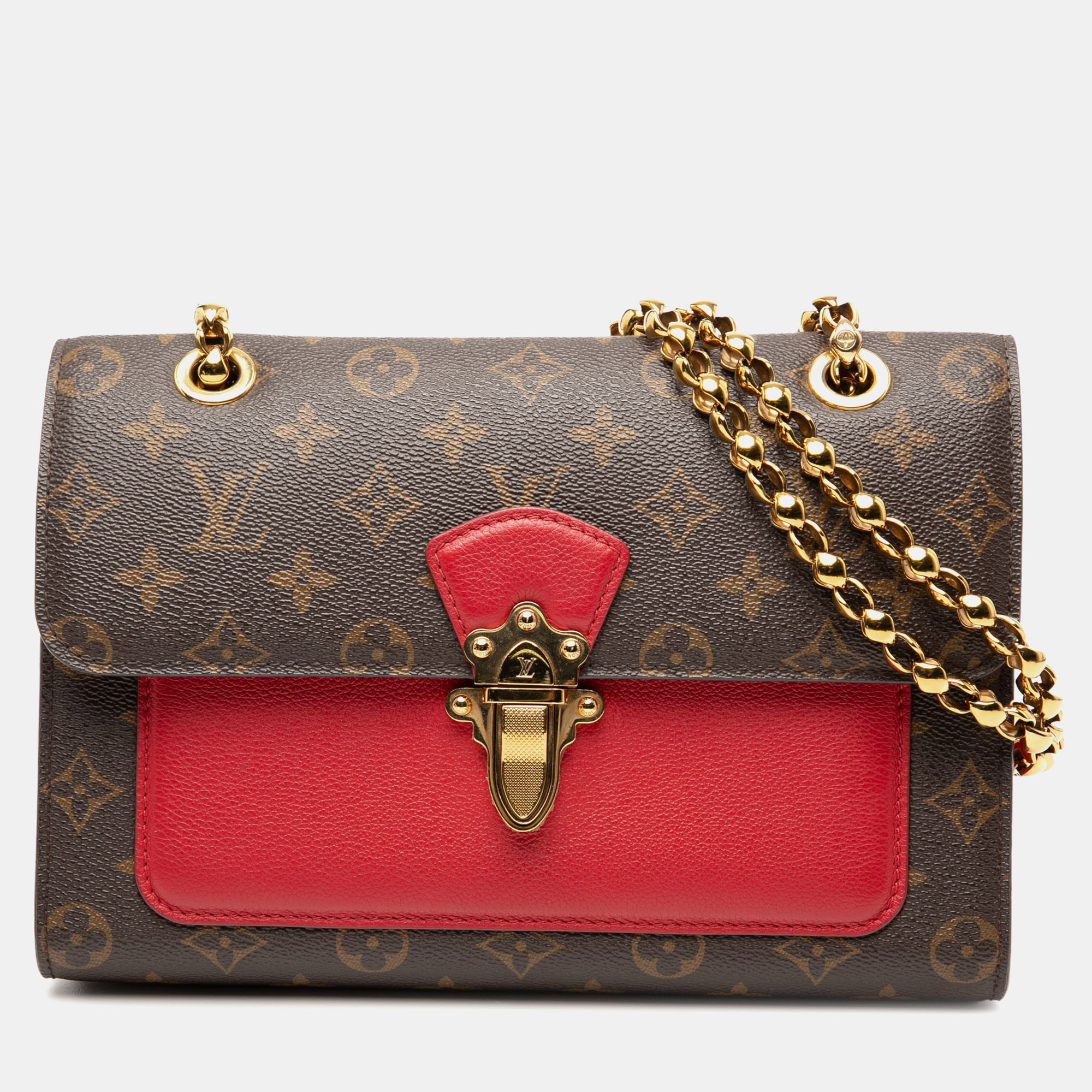 

Louis Vuitton Brown Red Monogram Victoire
