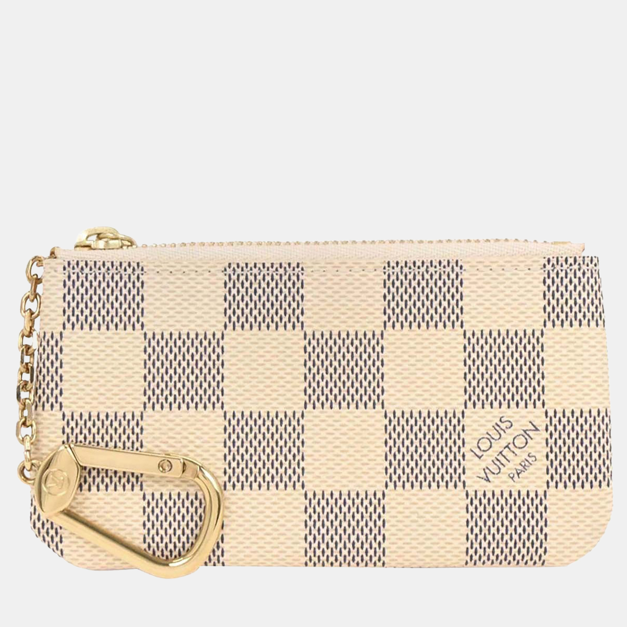 

Louis Vuitton White Damier Azur Pochette Cles Coin Case