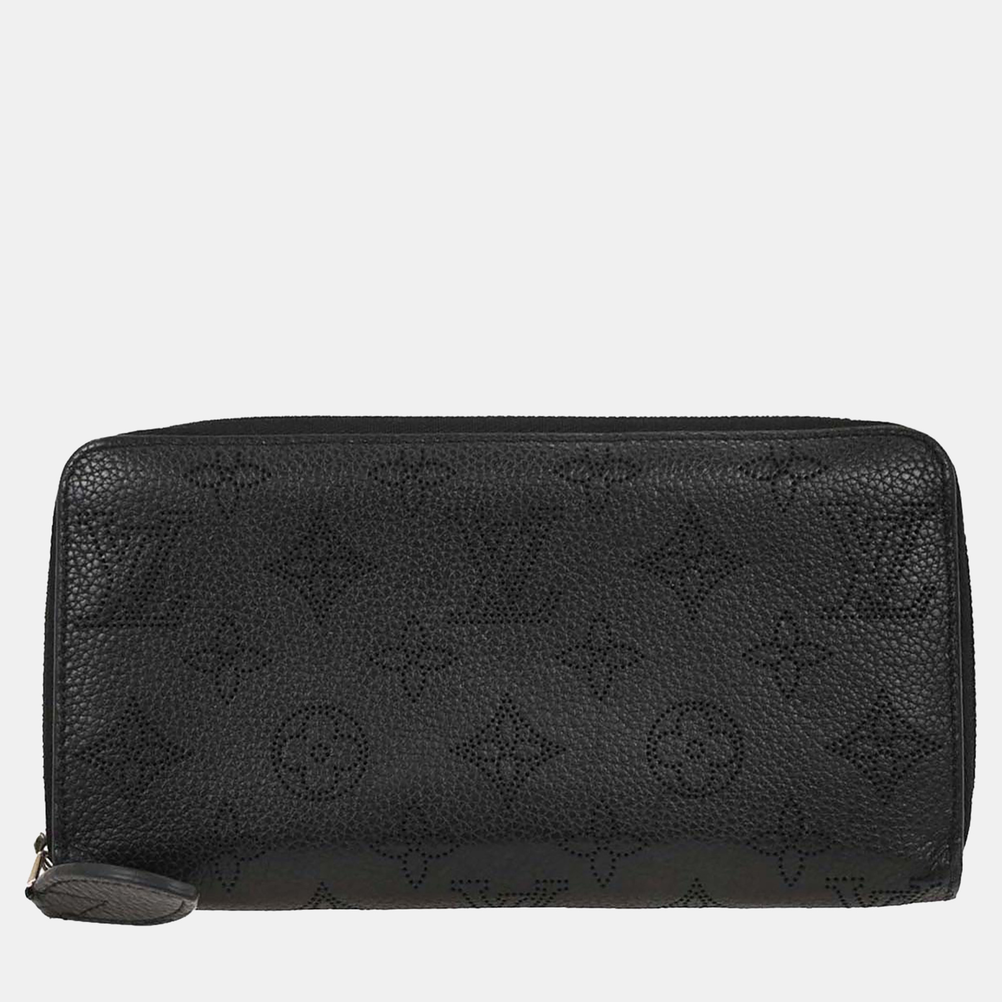 

Louis Vuitton Monogram Mahina Zippy Wallet, Black