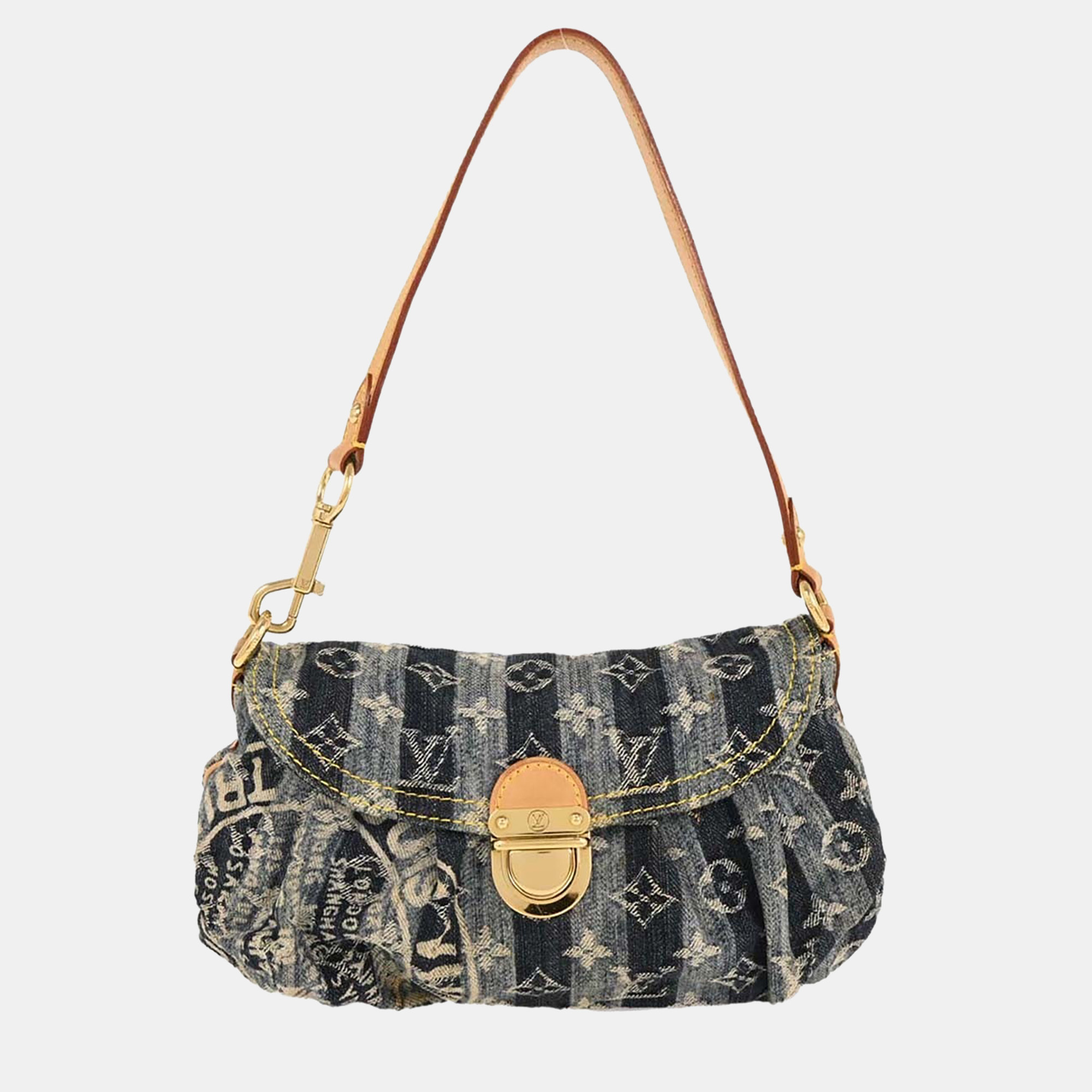 

Louis Vuitton Blue Monogram Denim Mini Pleaty Raye Handbag