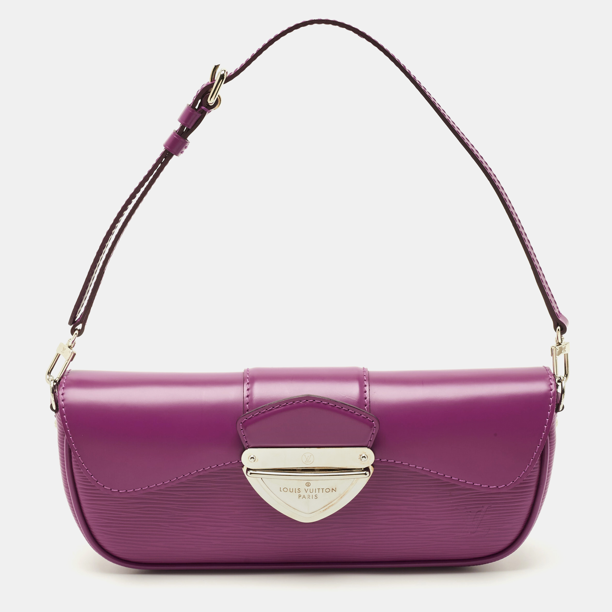 

Louis Vuitton Montaigne Grenade Epi Leather Clutch Bag, Purple
