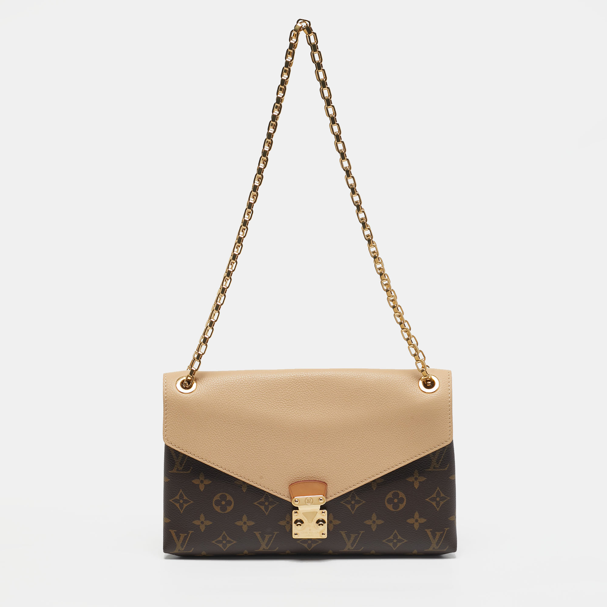 

Louis Vuitton Pallas Chain Dune Monogram Canvas Bag, Beige